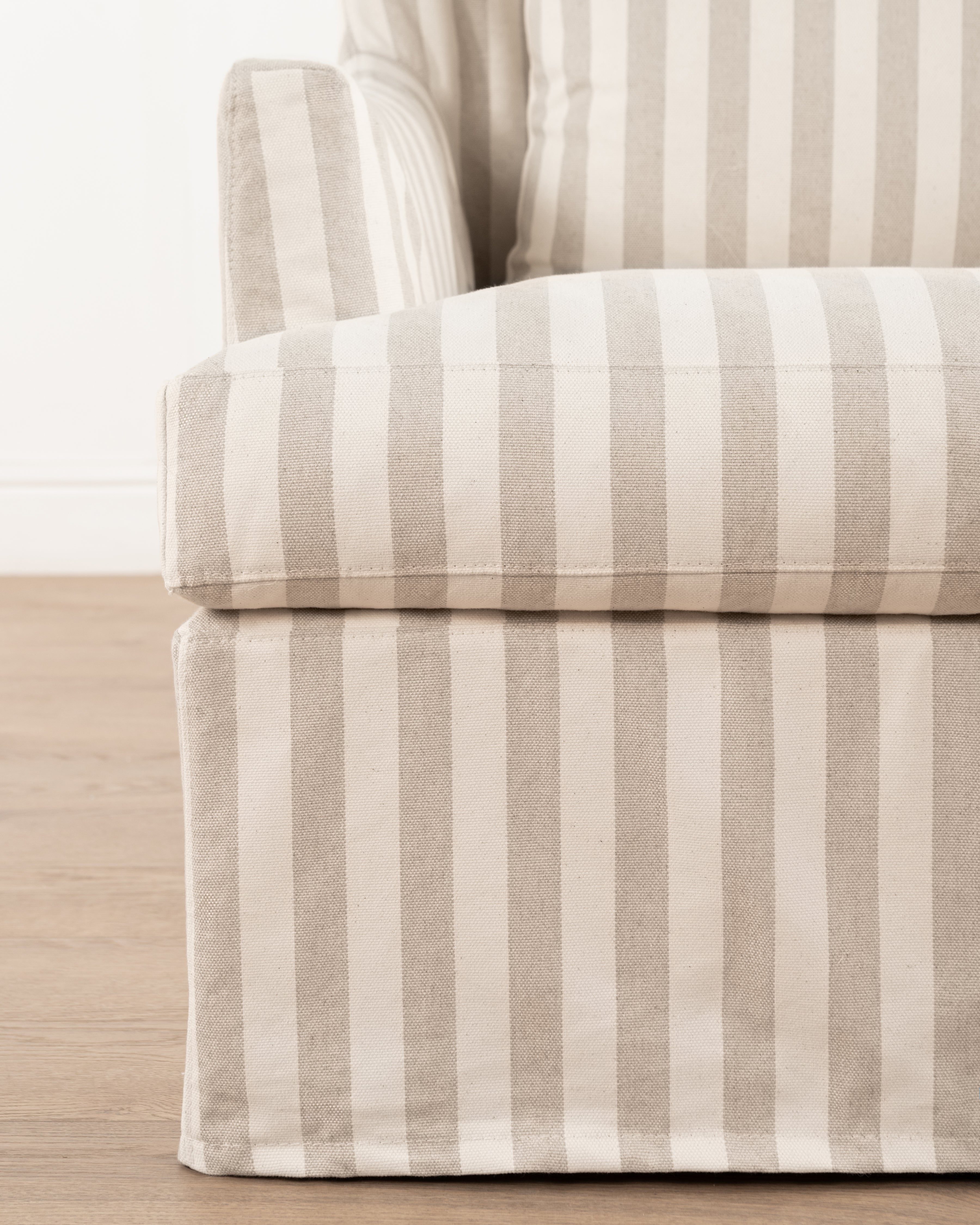 Georgia Slipcover Armchair | Cream Stripe