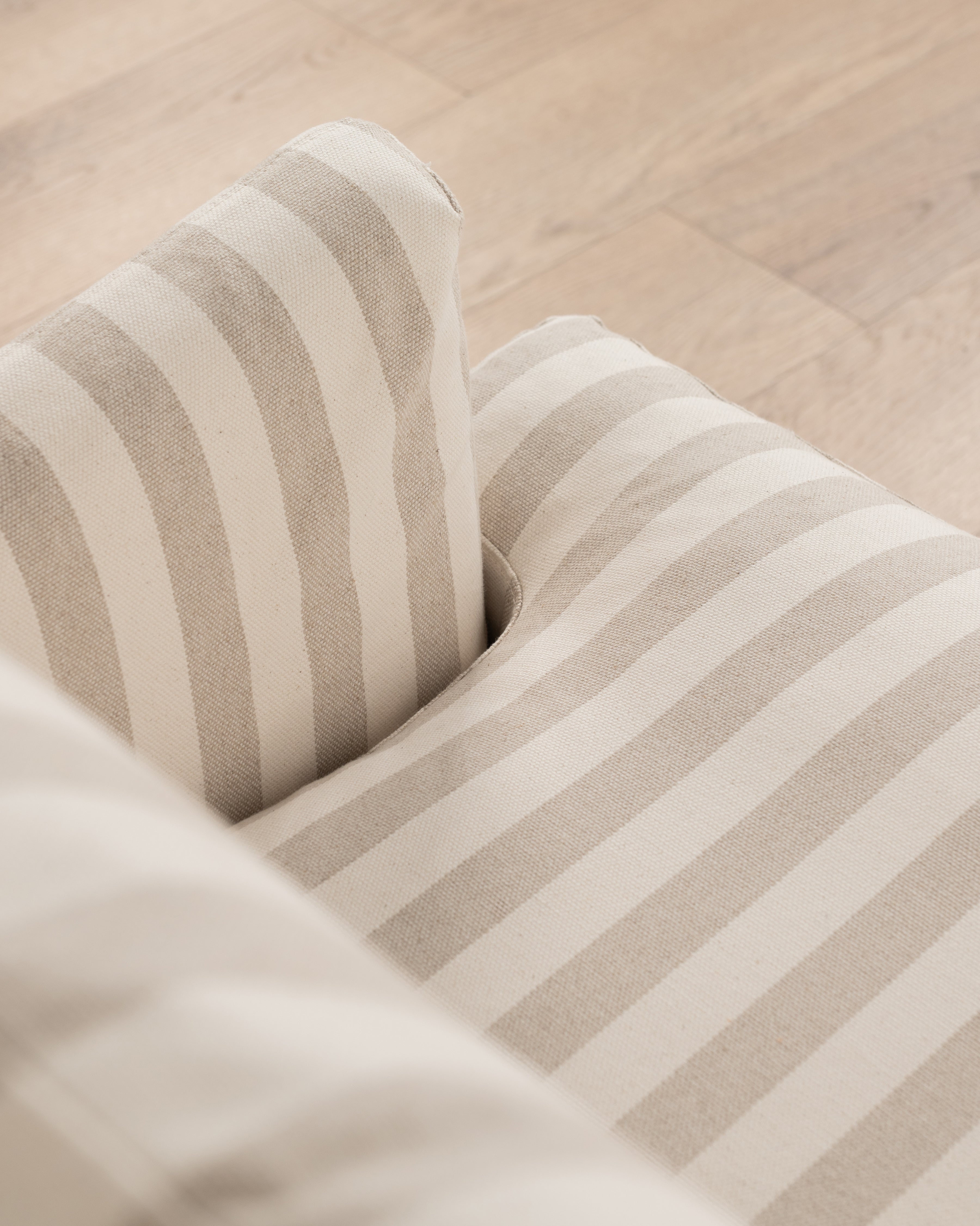 Georgia Slipcover Armchair | Cream Stripe