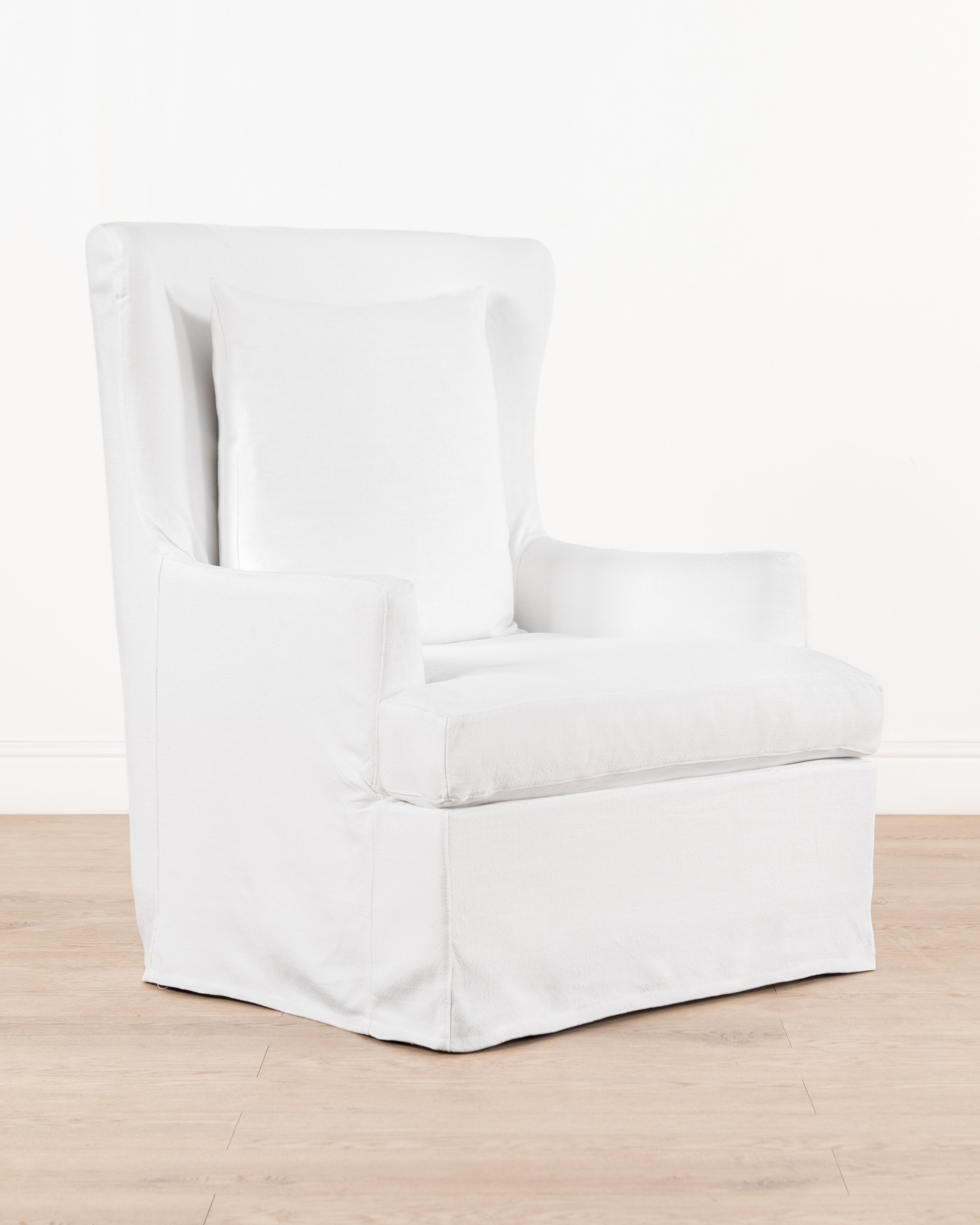 Georgia Slipcover Armchair | White