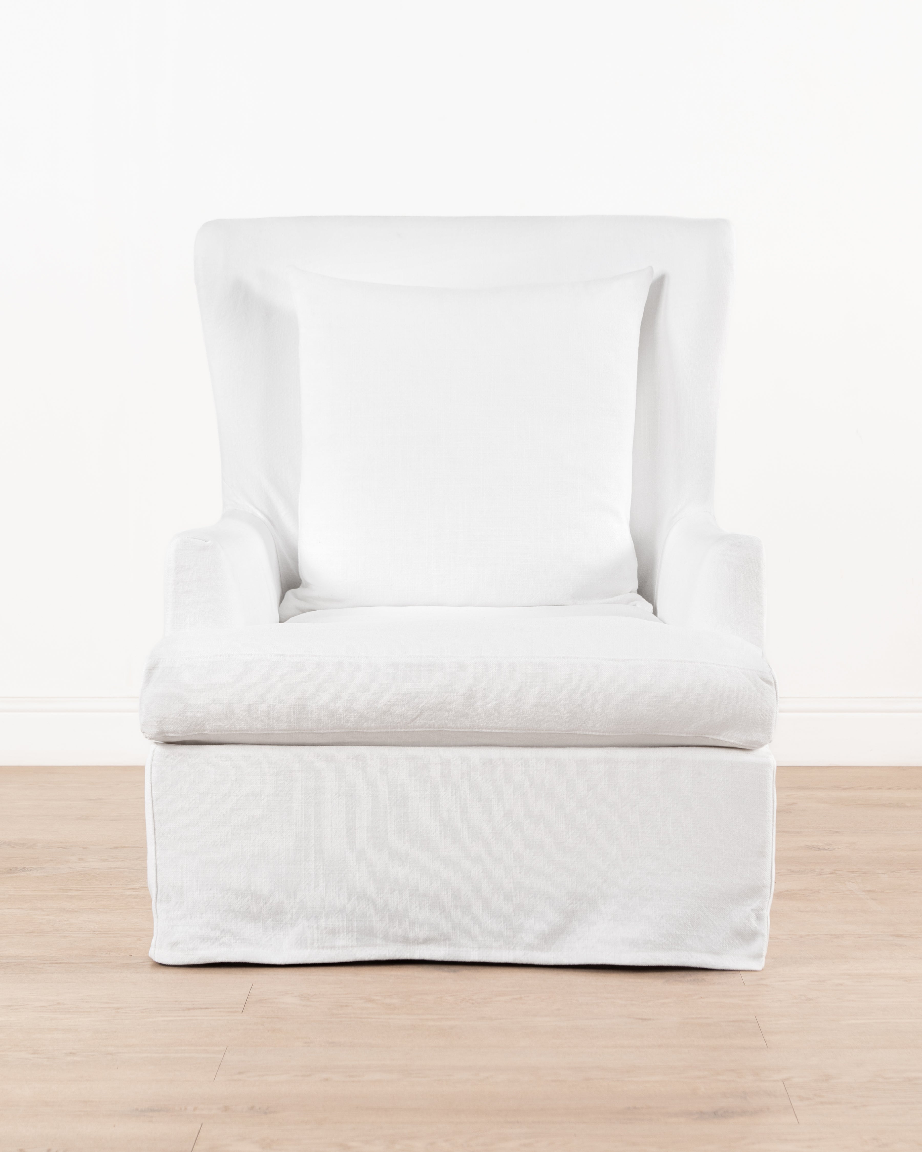 Georgia Slipcover Armchair | White