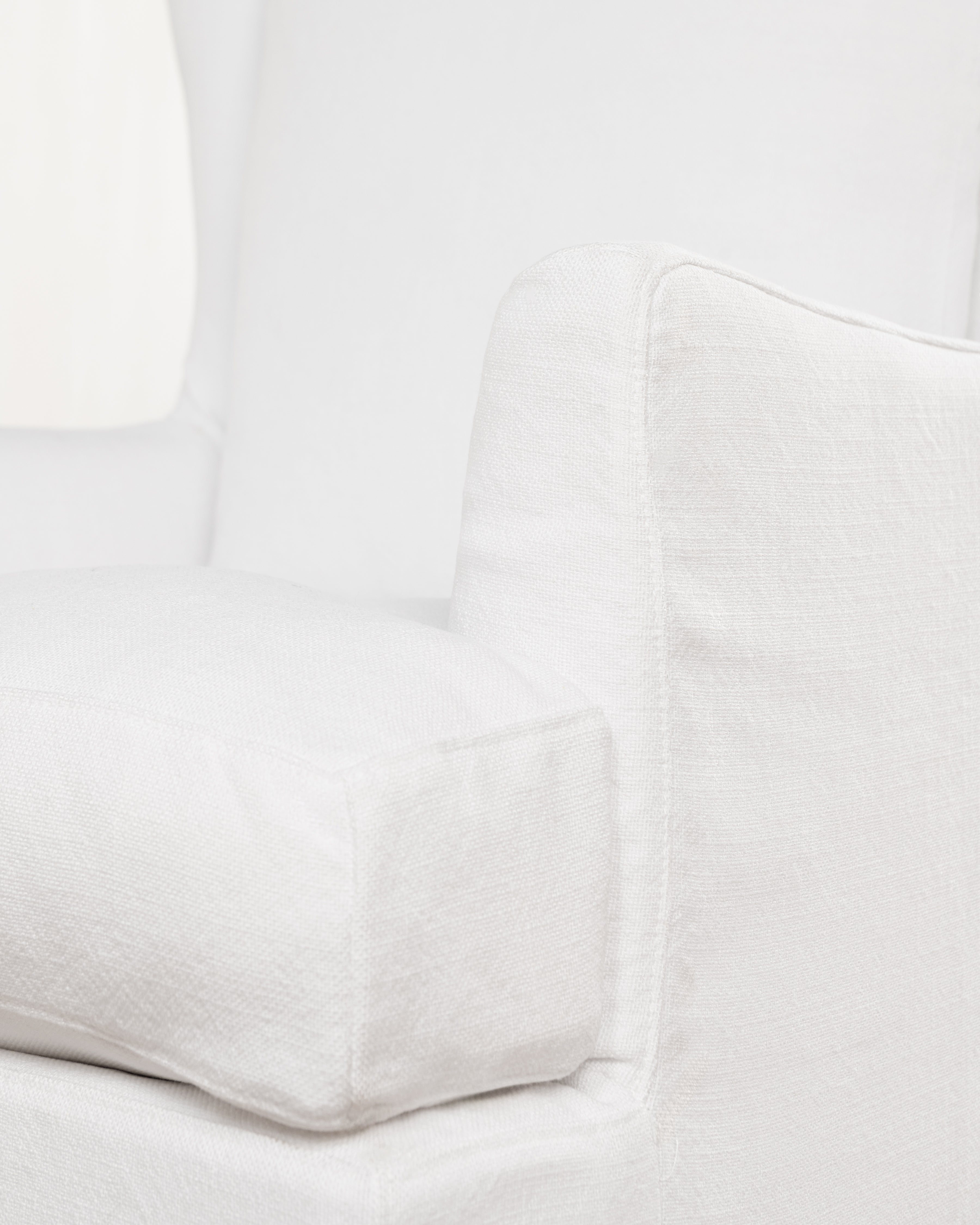 Georgia Slipcover Armchair | White