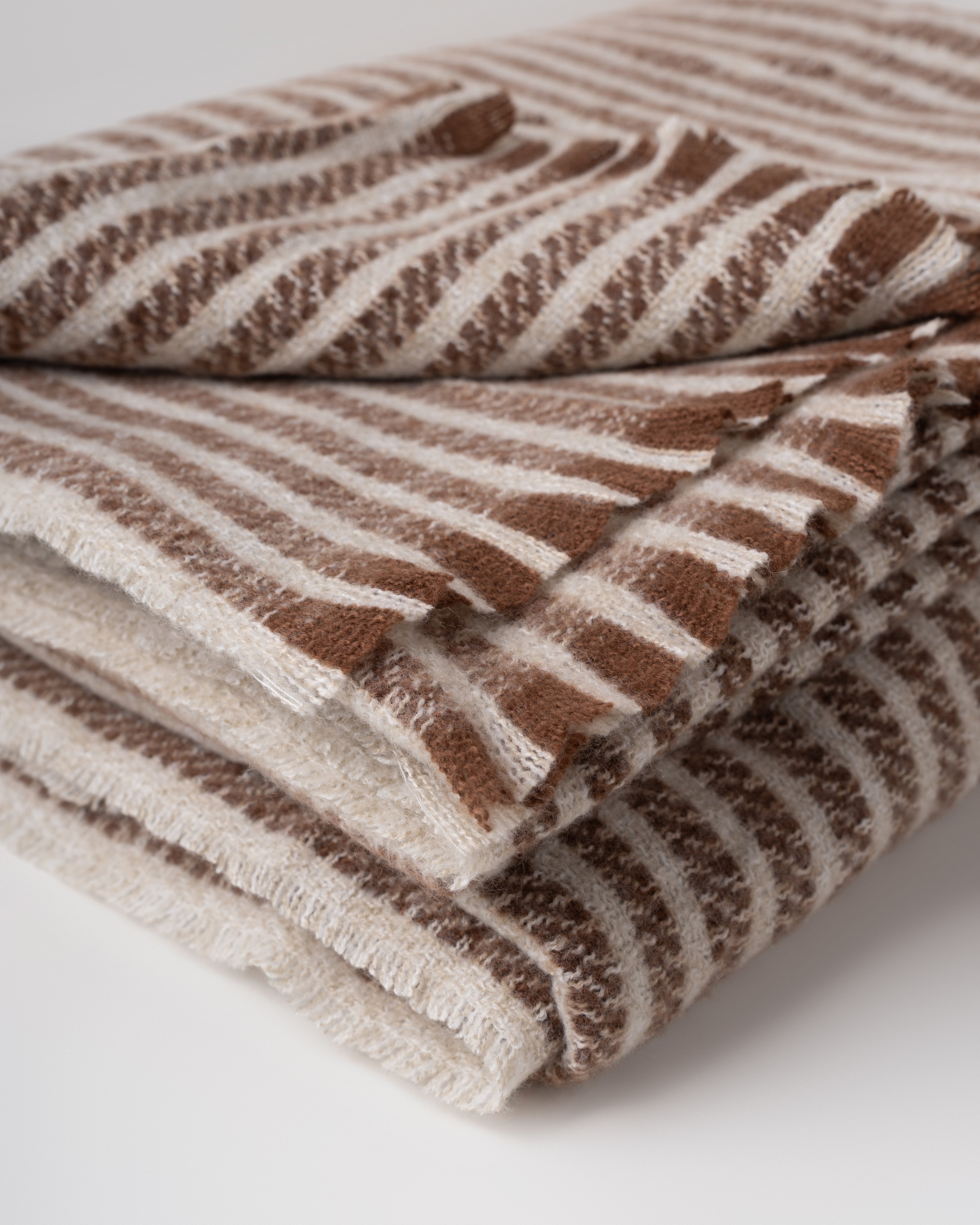 Celine Stripe Throw | Cognac
