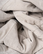 Grid Stitch Bamboo Quilt | Oyster