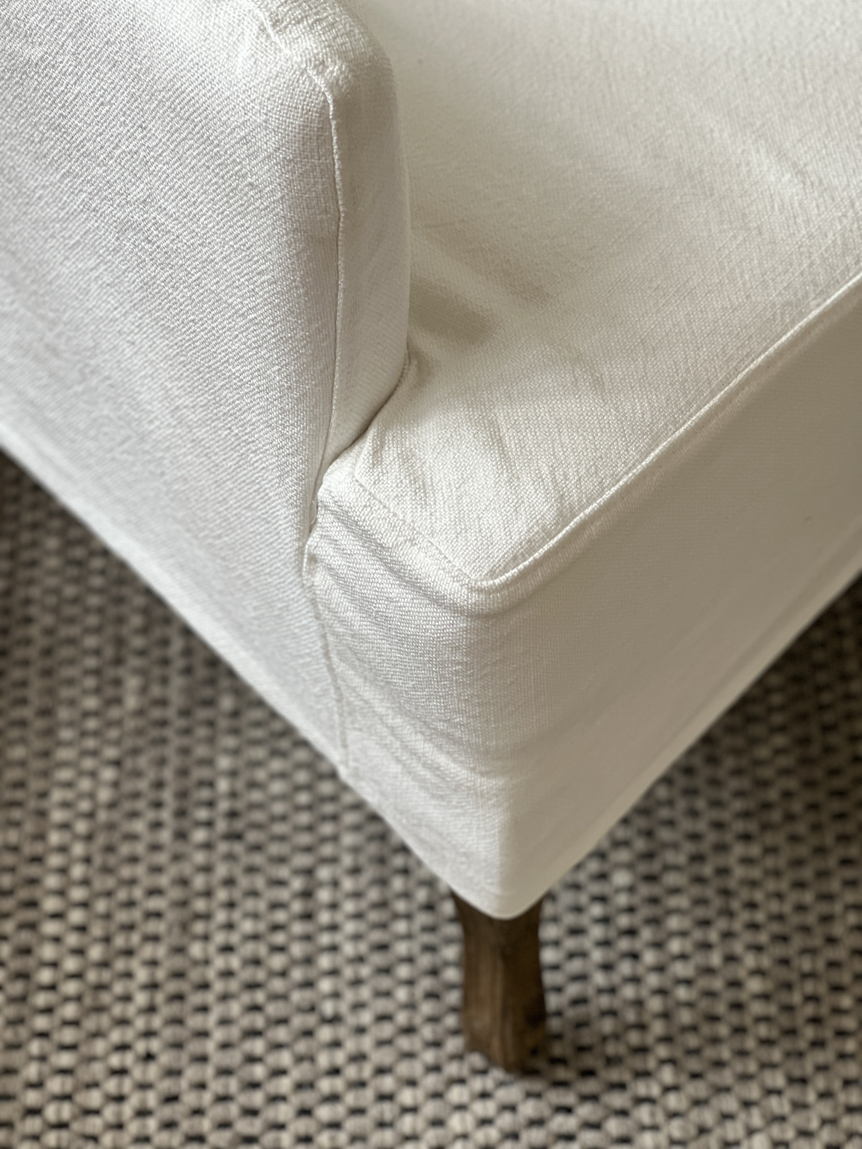 Marie Slipcover Wingback Chair | Cream