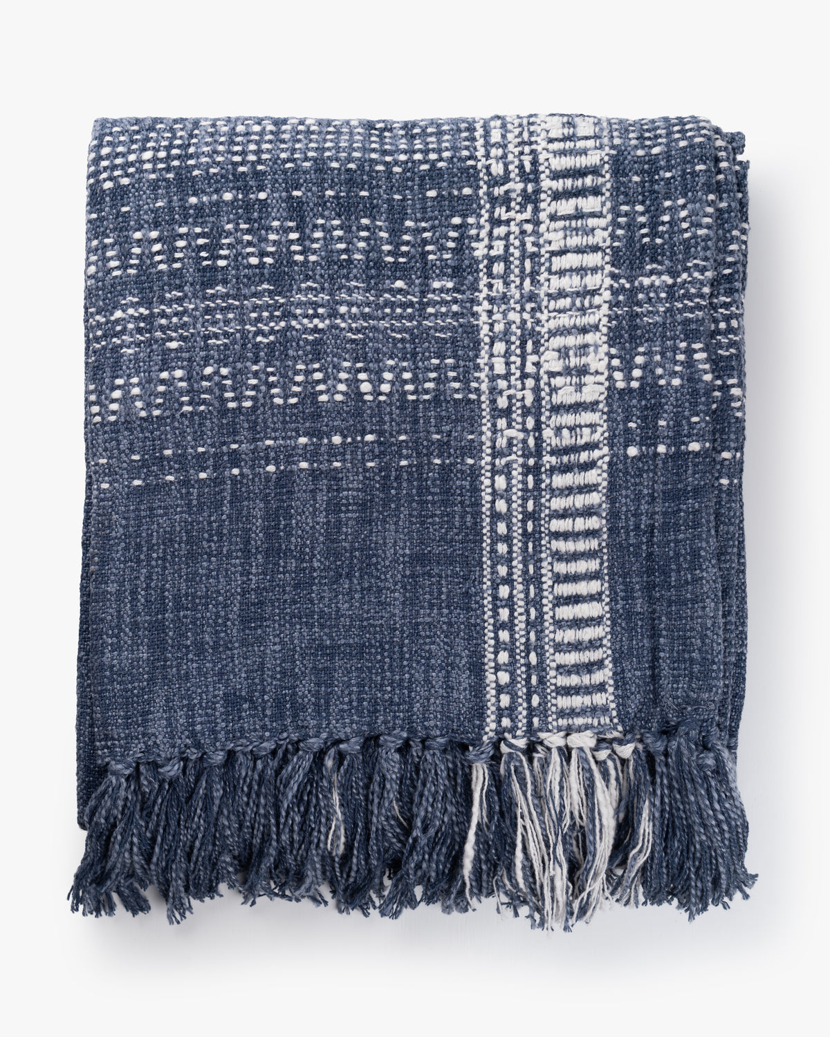 Indigo Fringe Throw