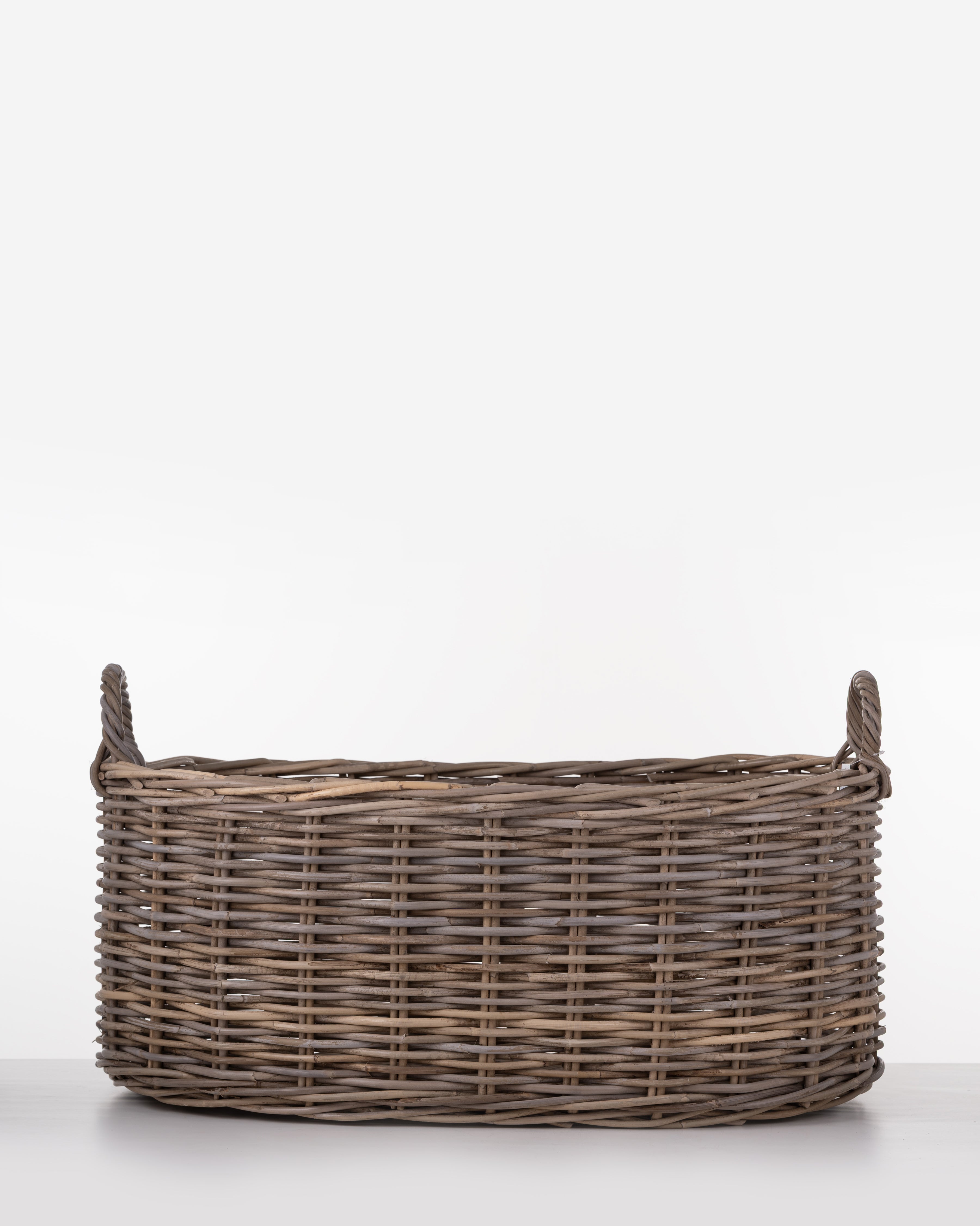 Woven Oval Rattan Basket