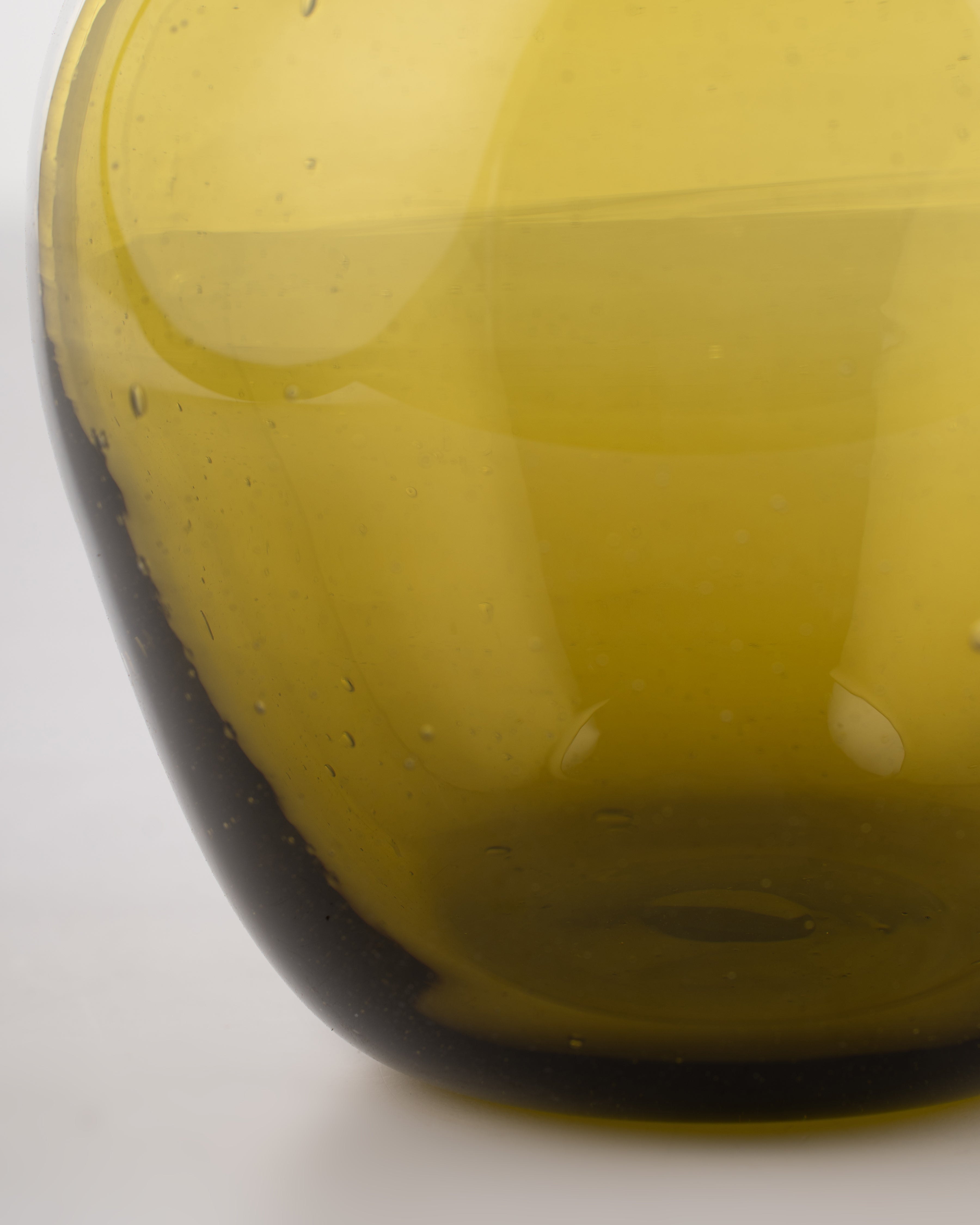 Olive Glow Glass Vase