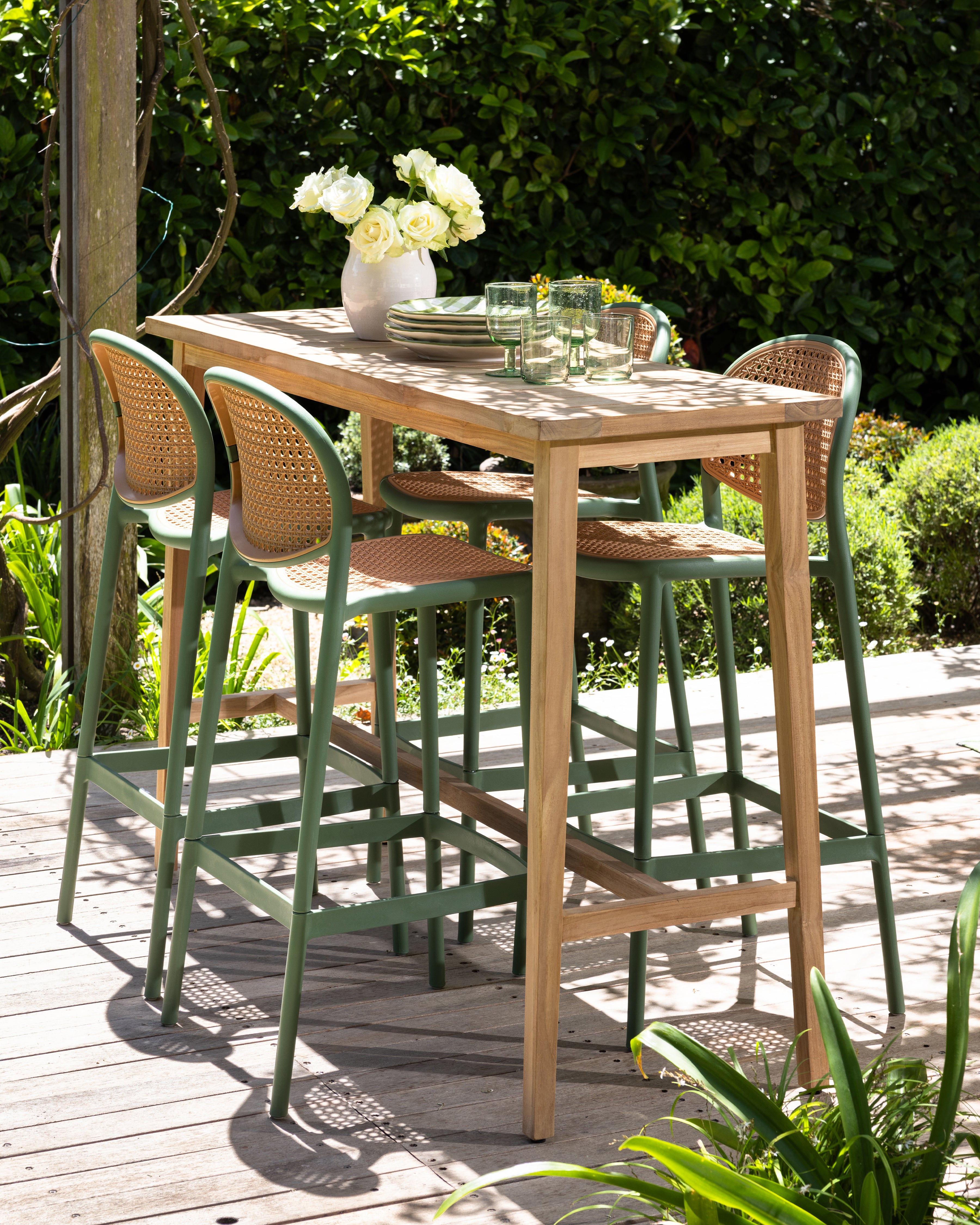 Al fresco Luca Bar Chair | Green
