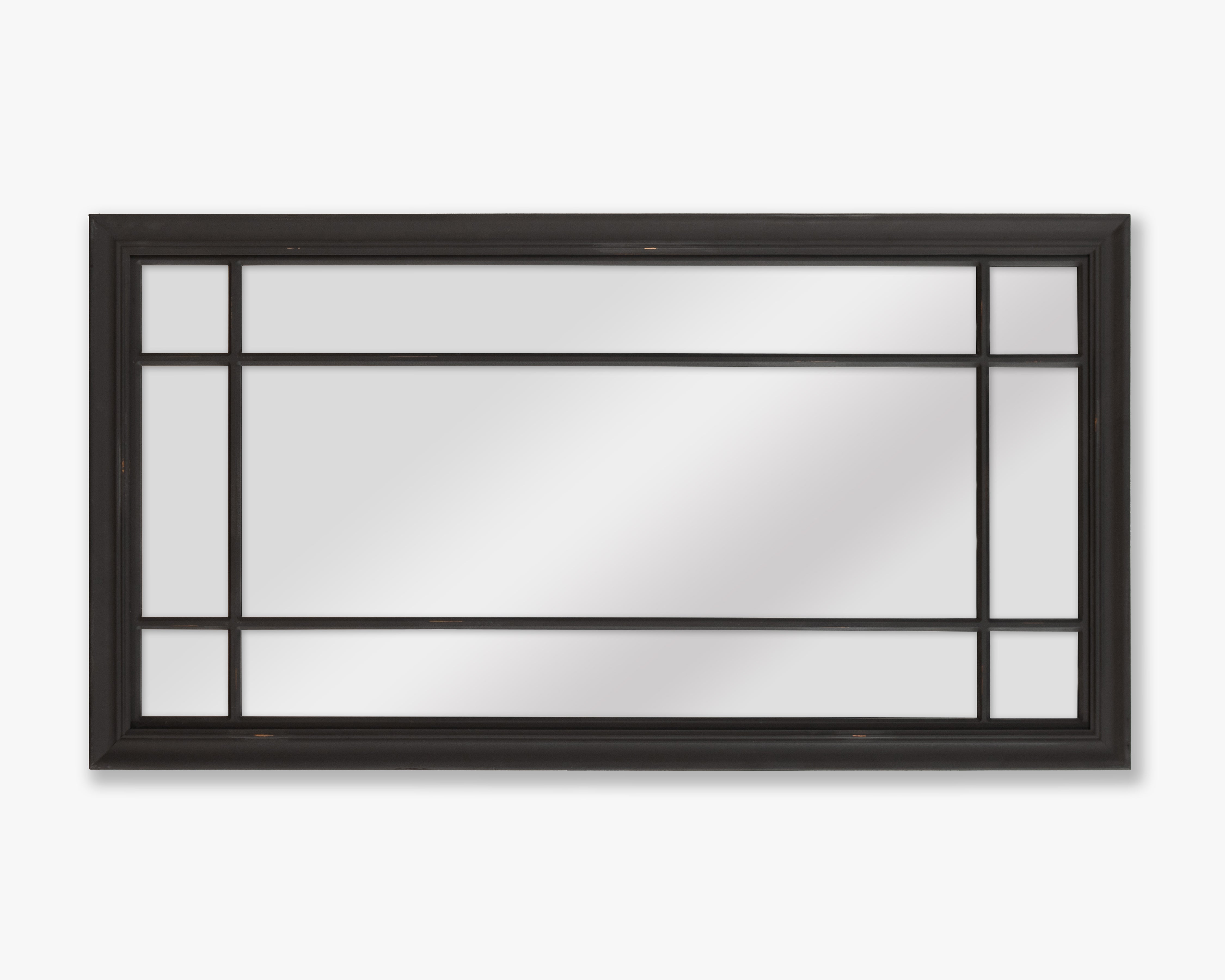 Louvre Pane Mirror | Black