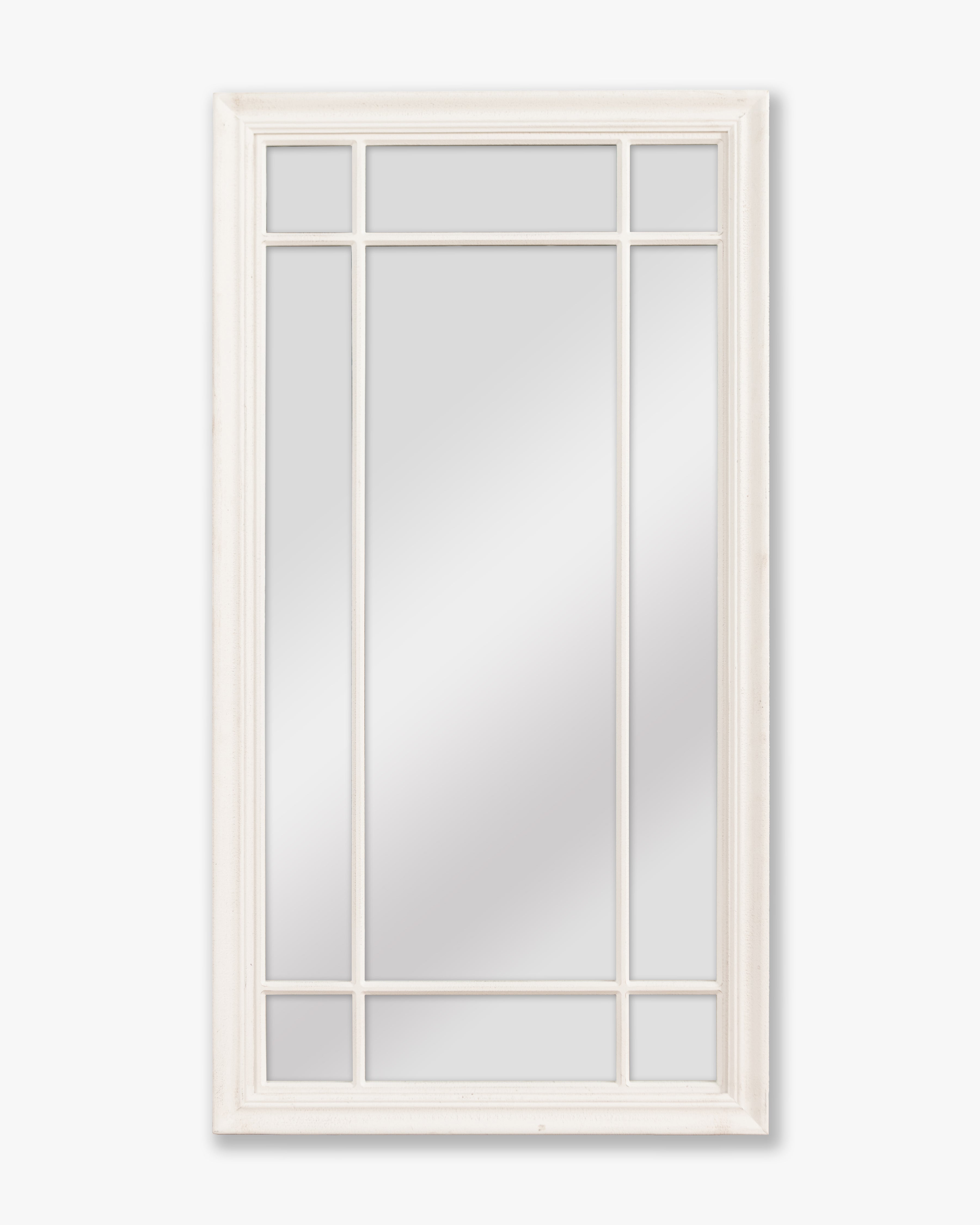 Louvre Pane Mirror | White
