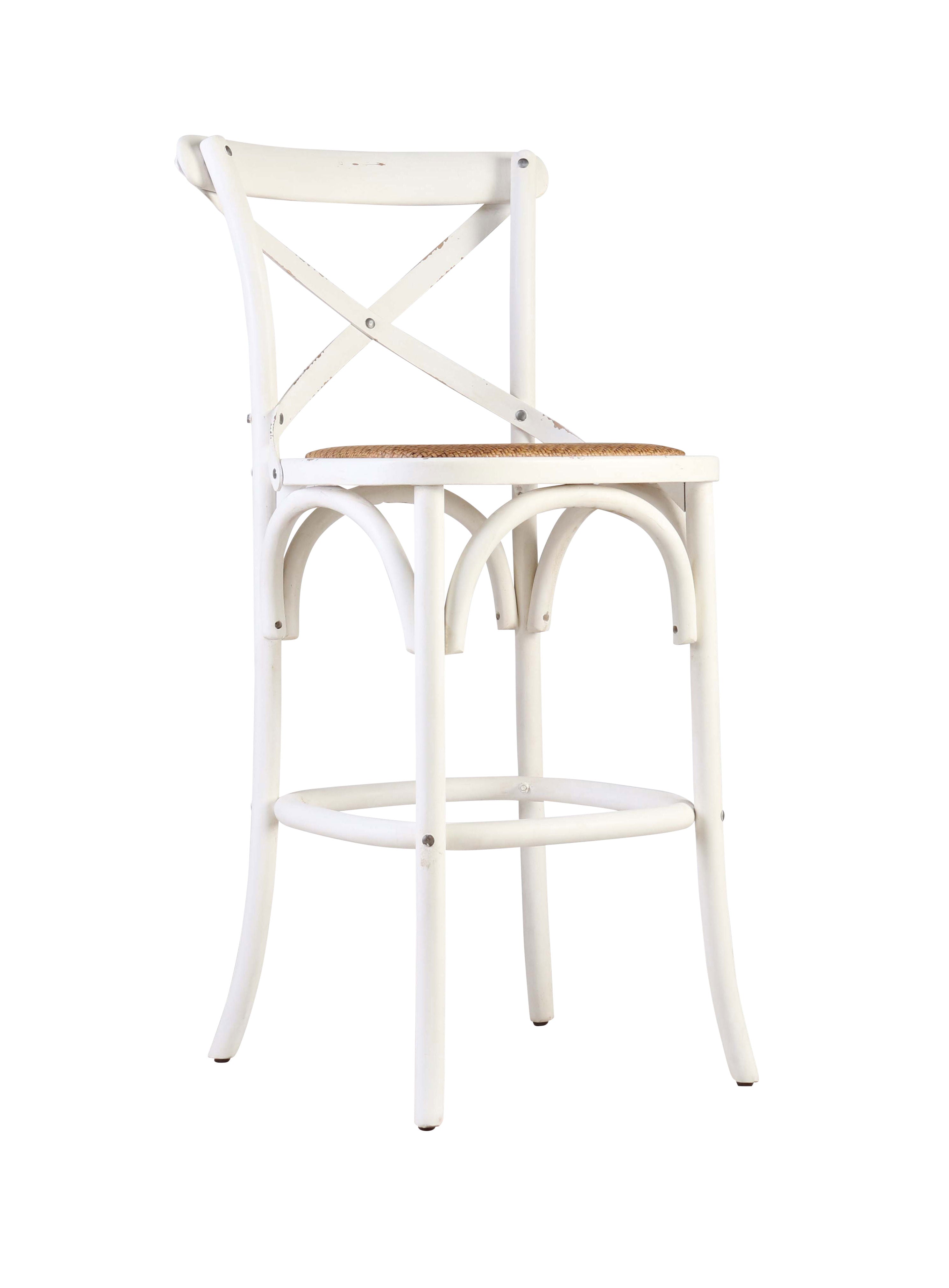 Jenny Crossback Counter Stool | White