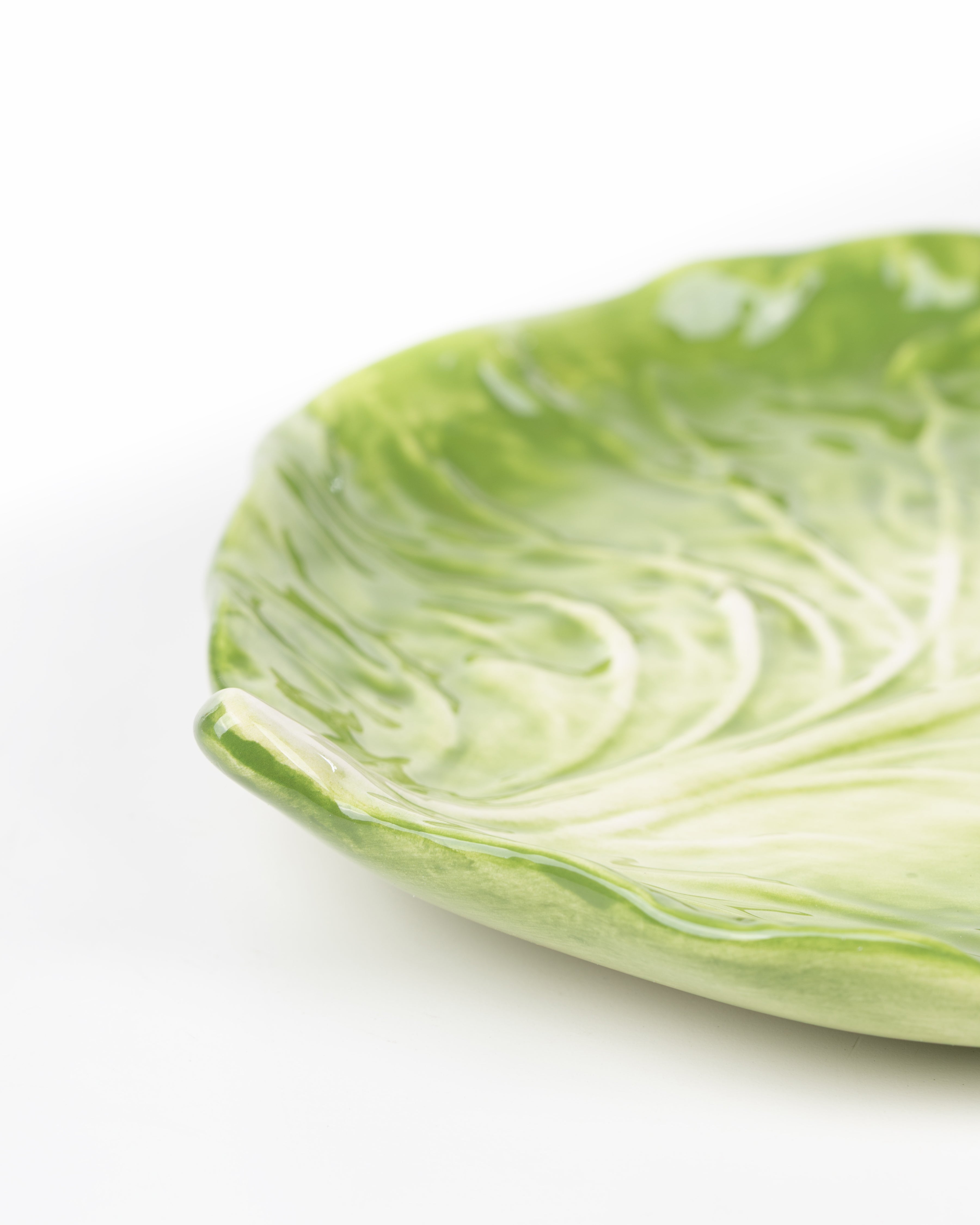 Cabbage Leaf Ceramic Plate