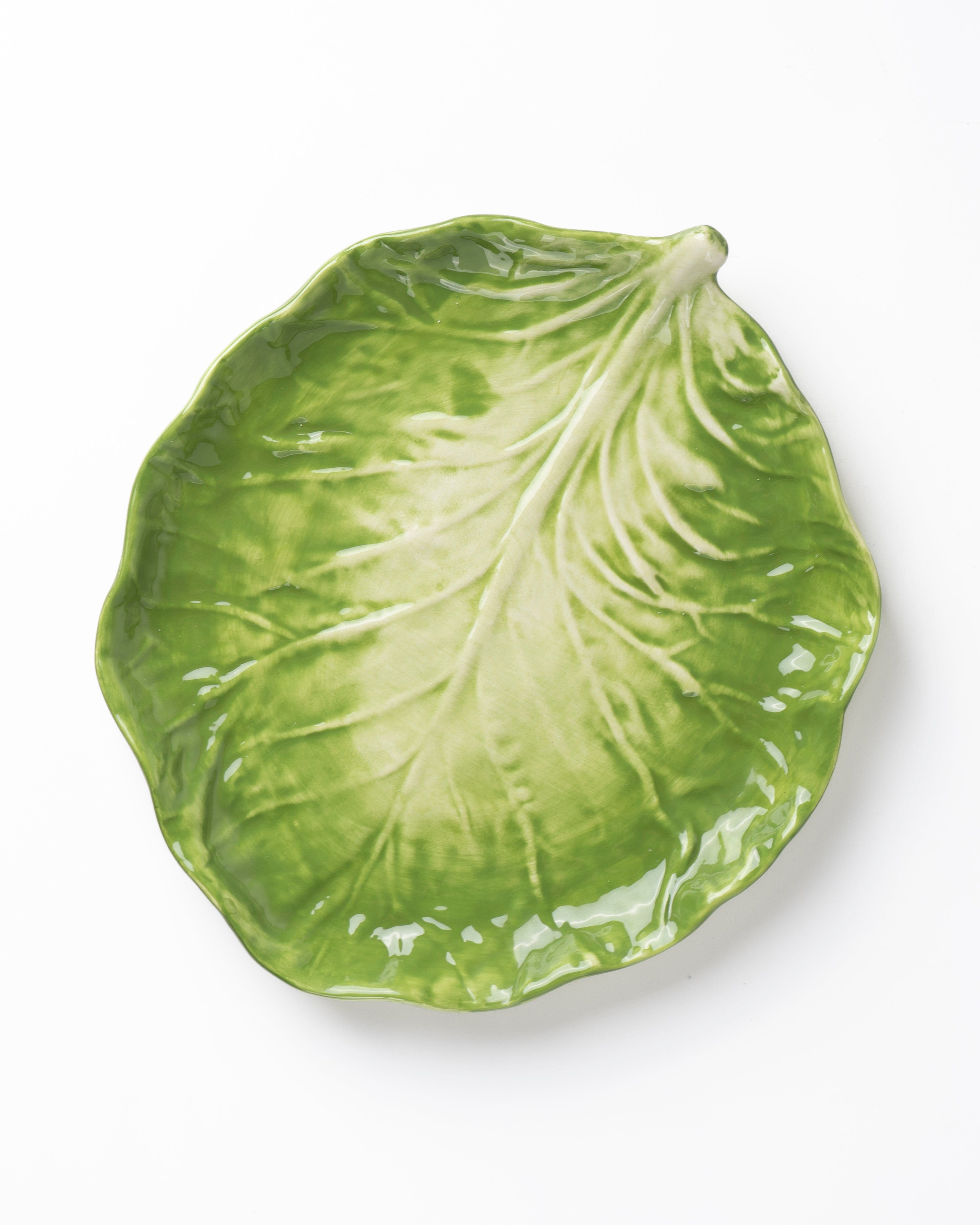 Cabbage Leaf Ceramic Plate