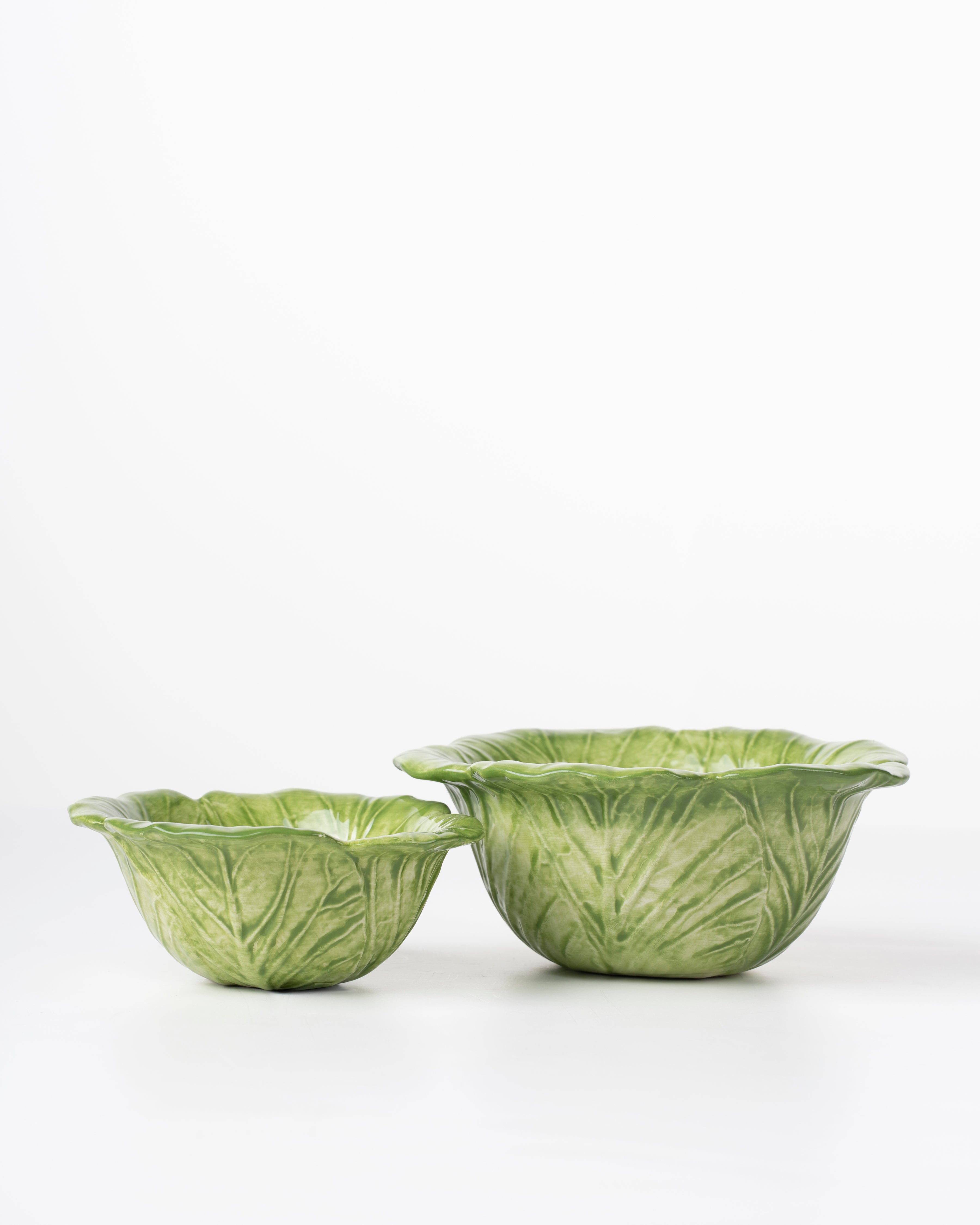 Cabbage Leaf Ceramic Bowl