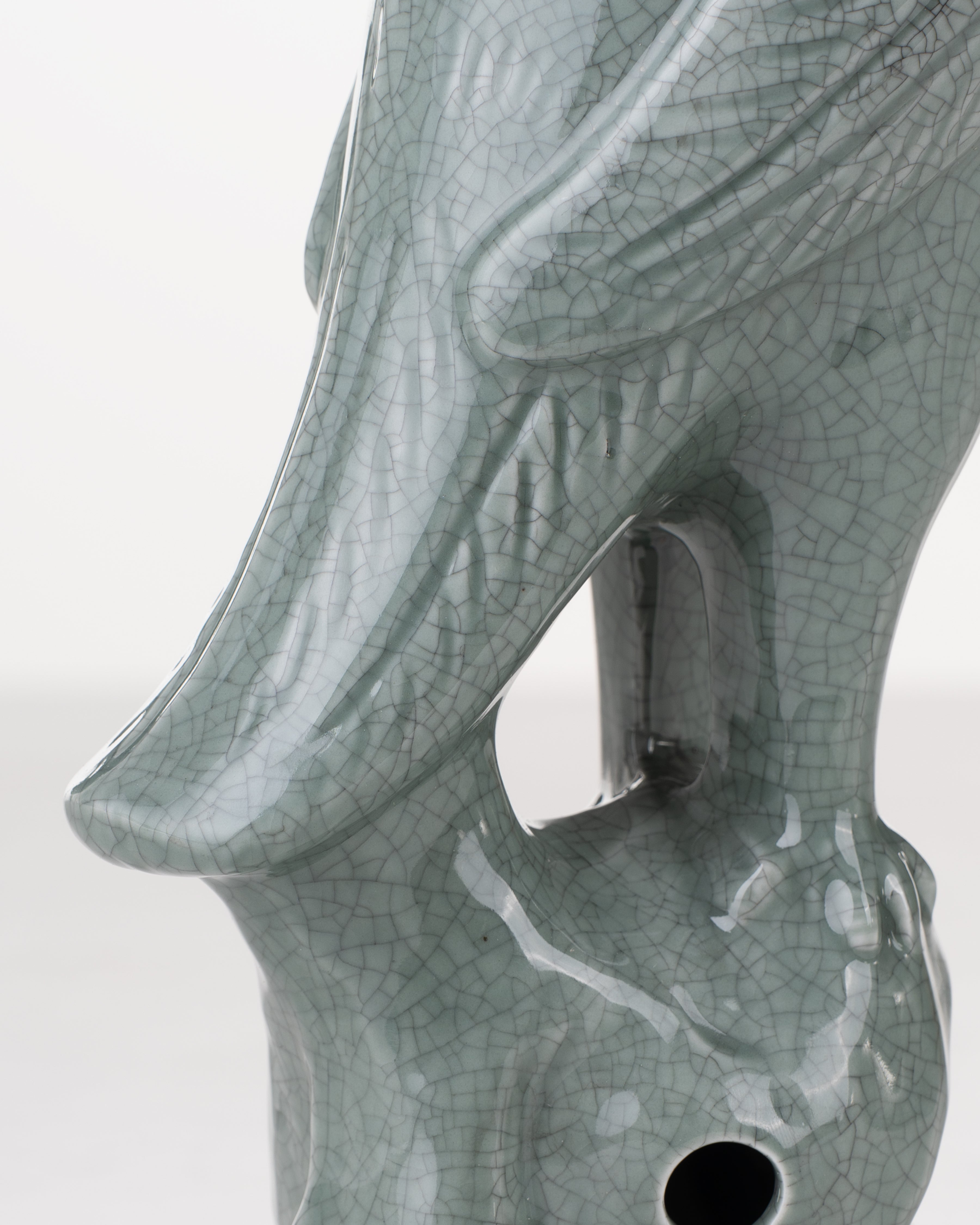 Green Ceramic Parrot