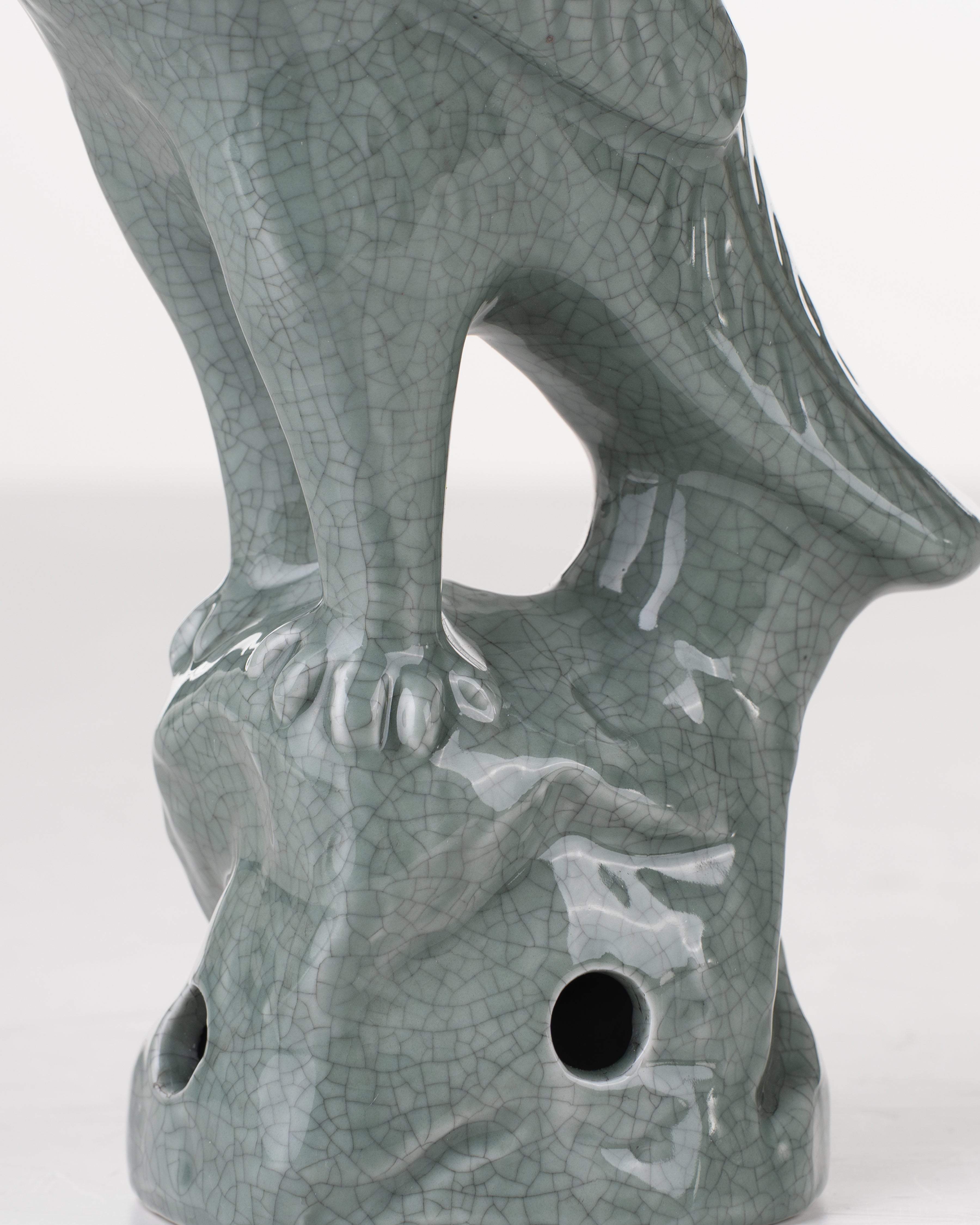 Green Ceramic Parrot