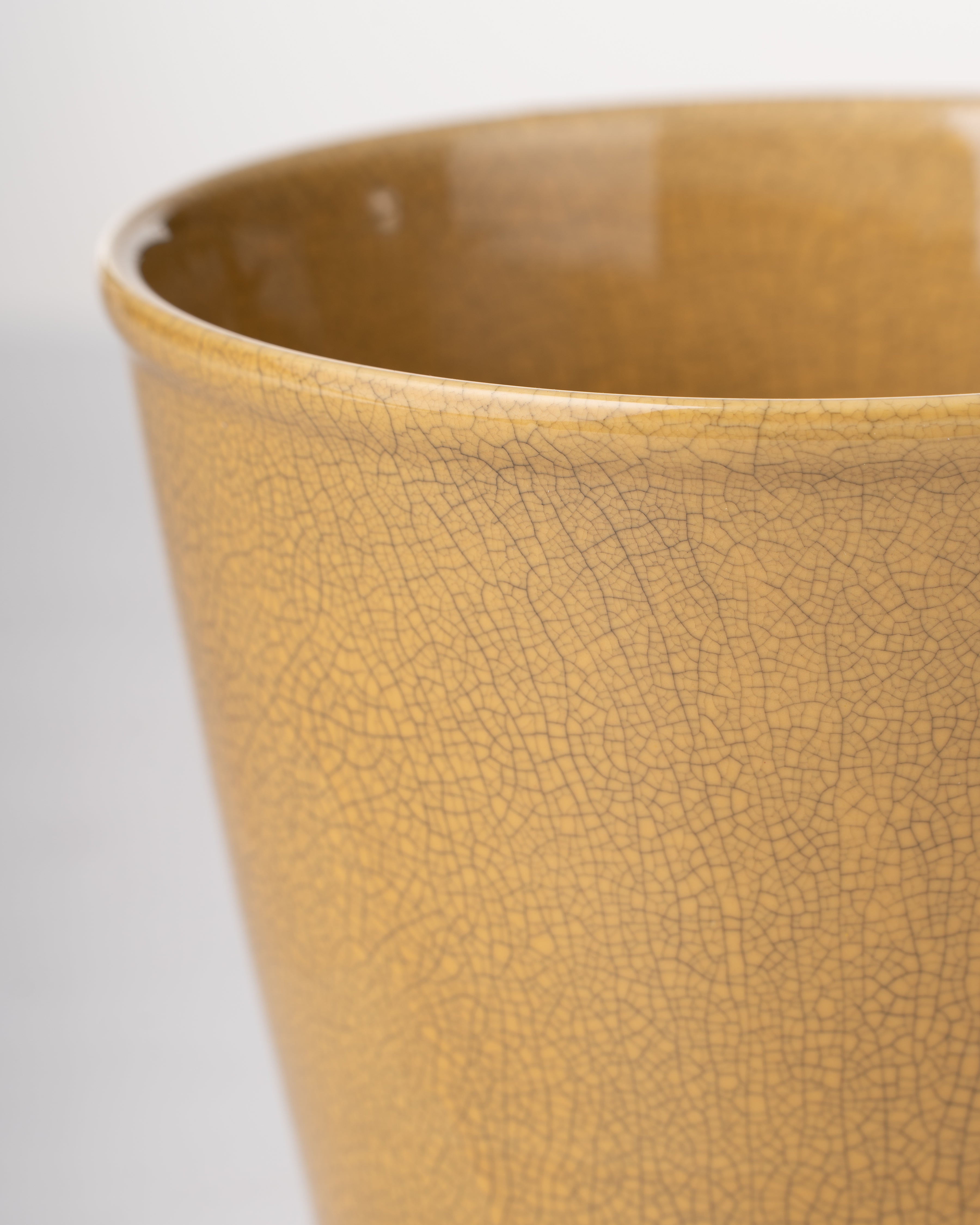 Riverstone Ceramic Planter | Medium | Yellow