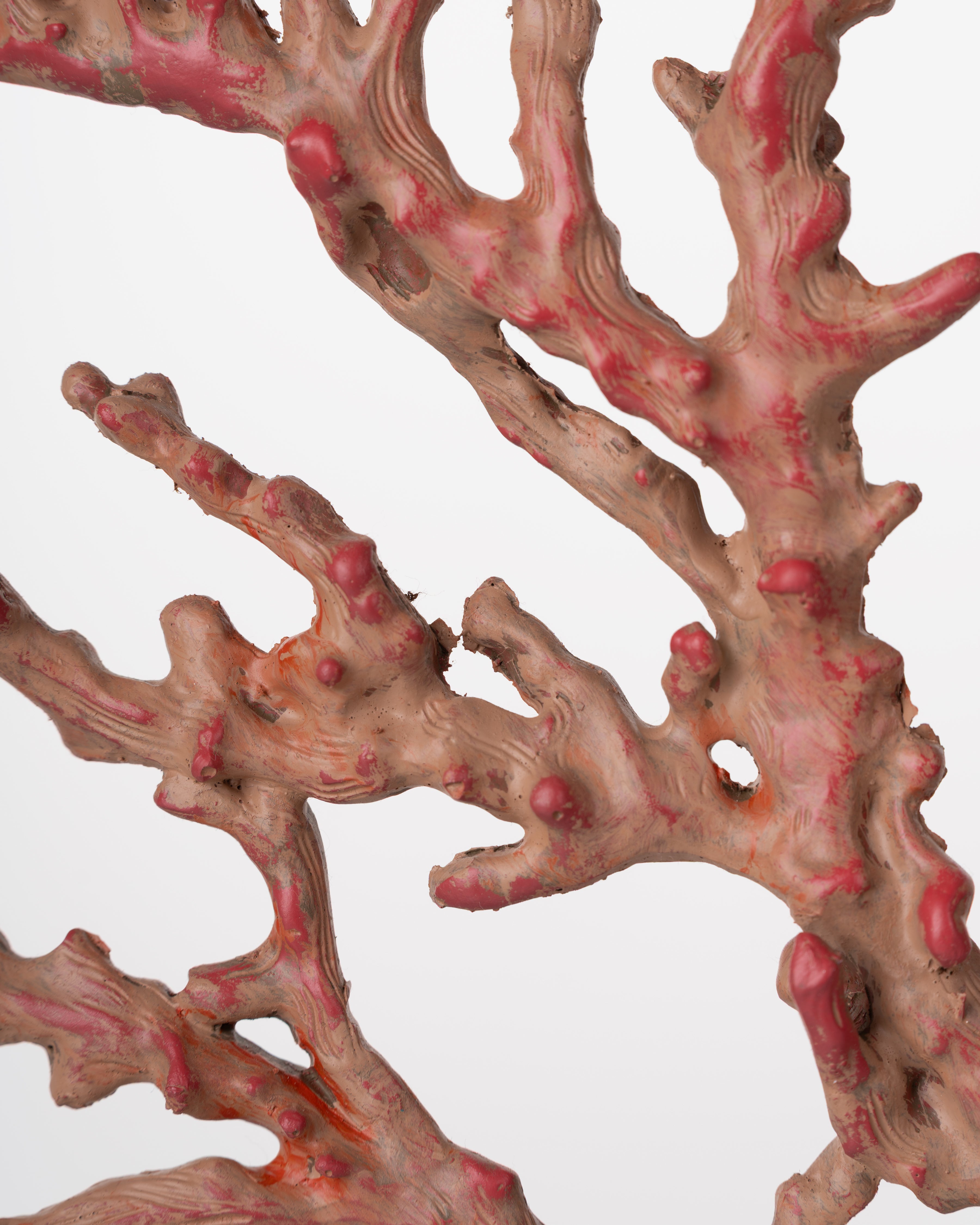 Dusty Faux Coral On Stand