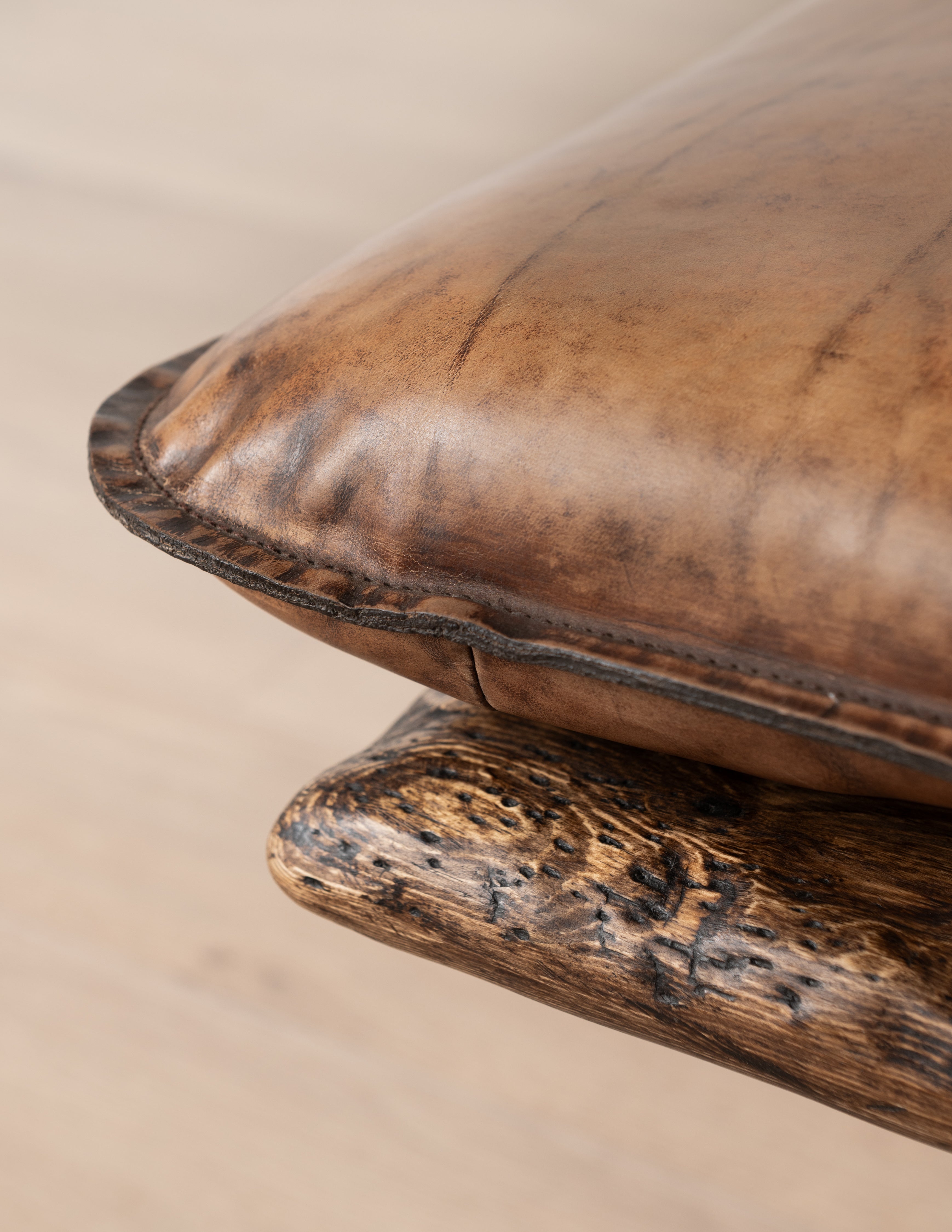 Limited Edition Rhodes Leather Ottoman