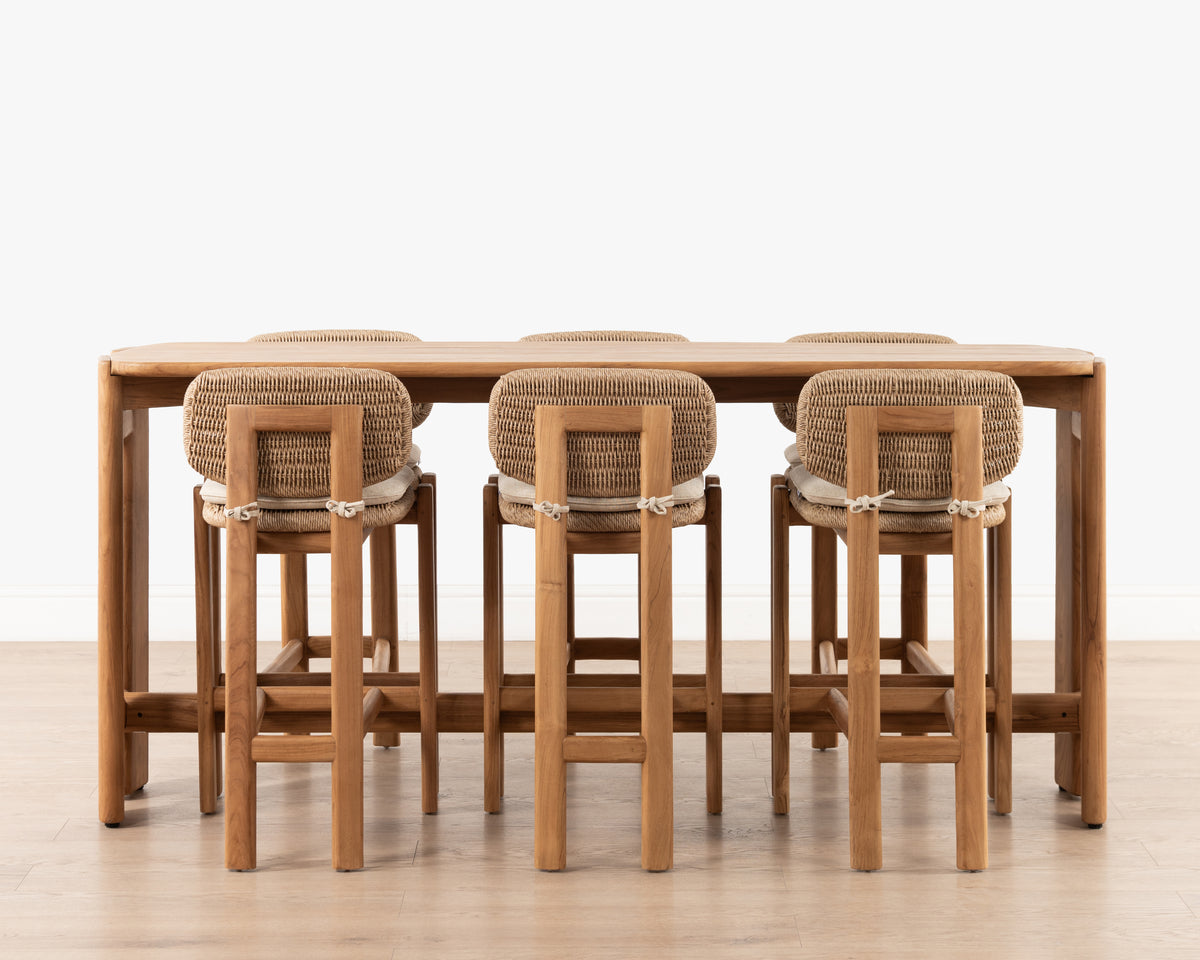 Pemba Woven Counter Stool with cushion