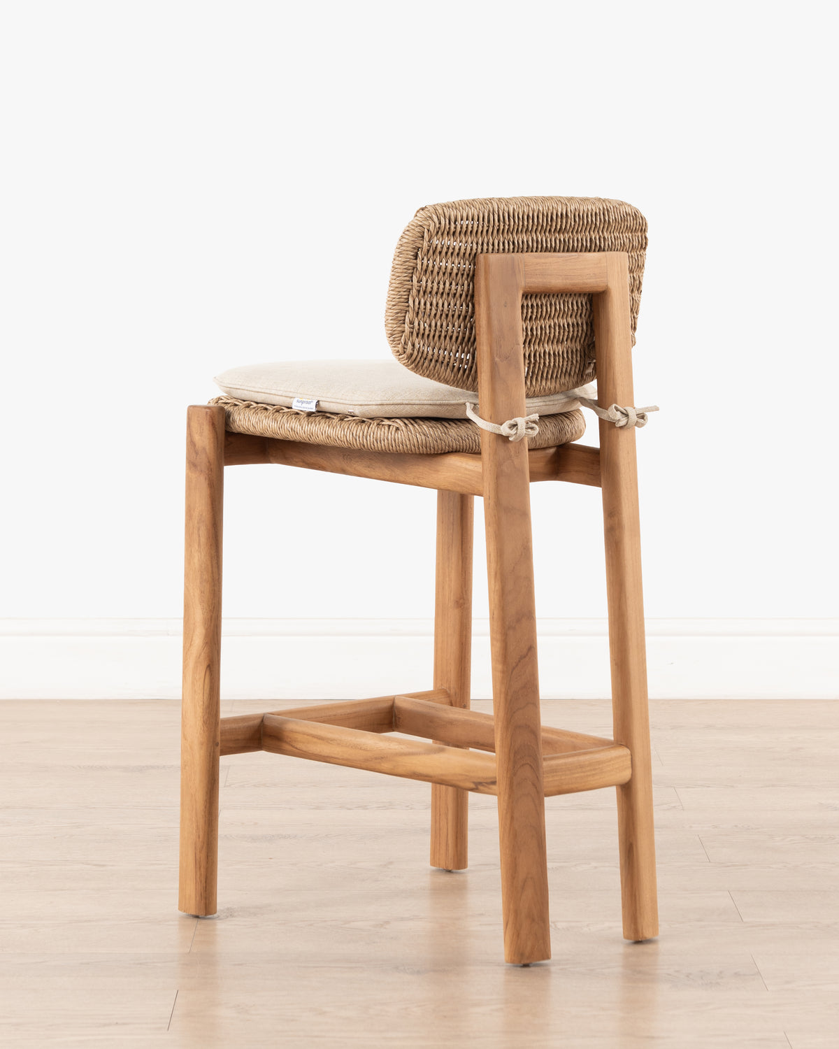 Pemba Woven Counter Stool with cushion