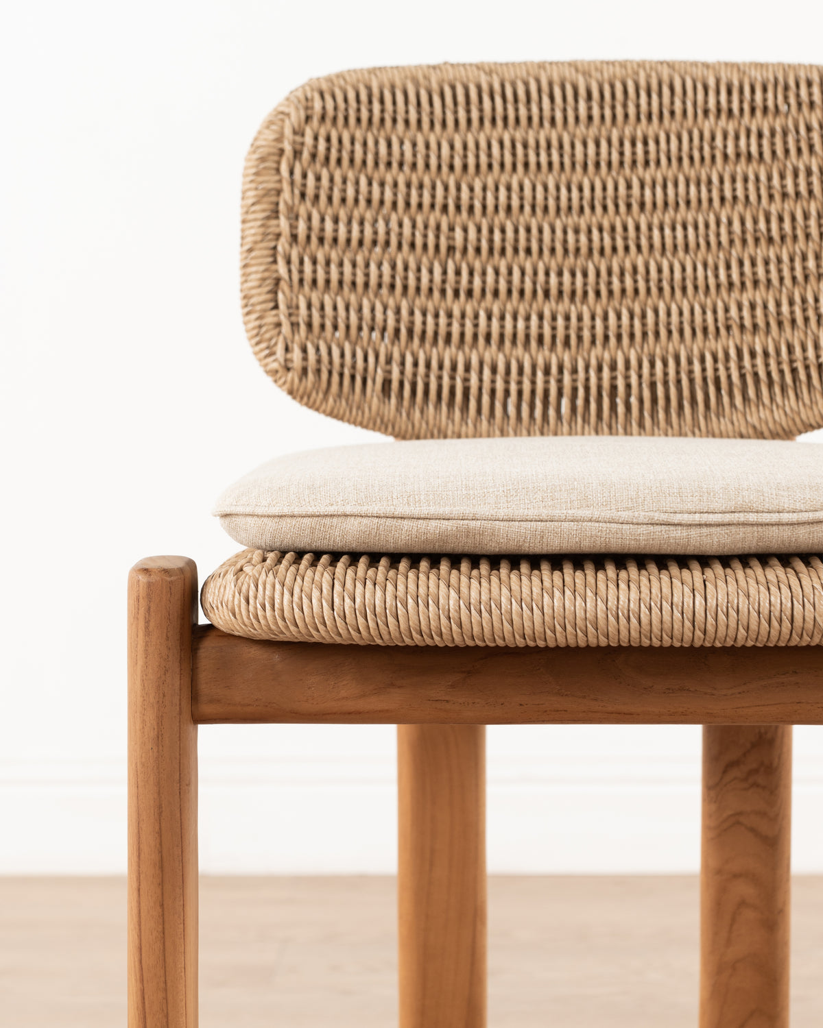 Pemba Woven Counter Stool with cushion