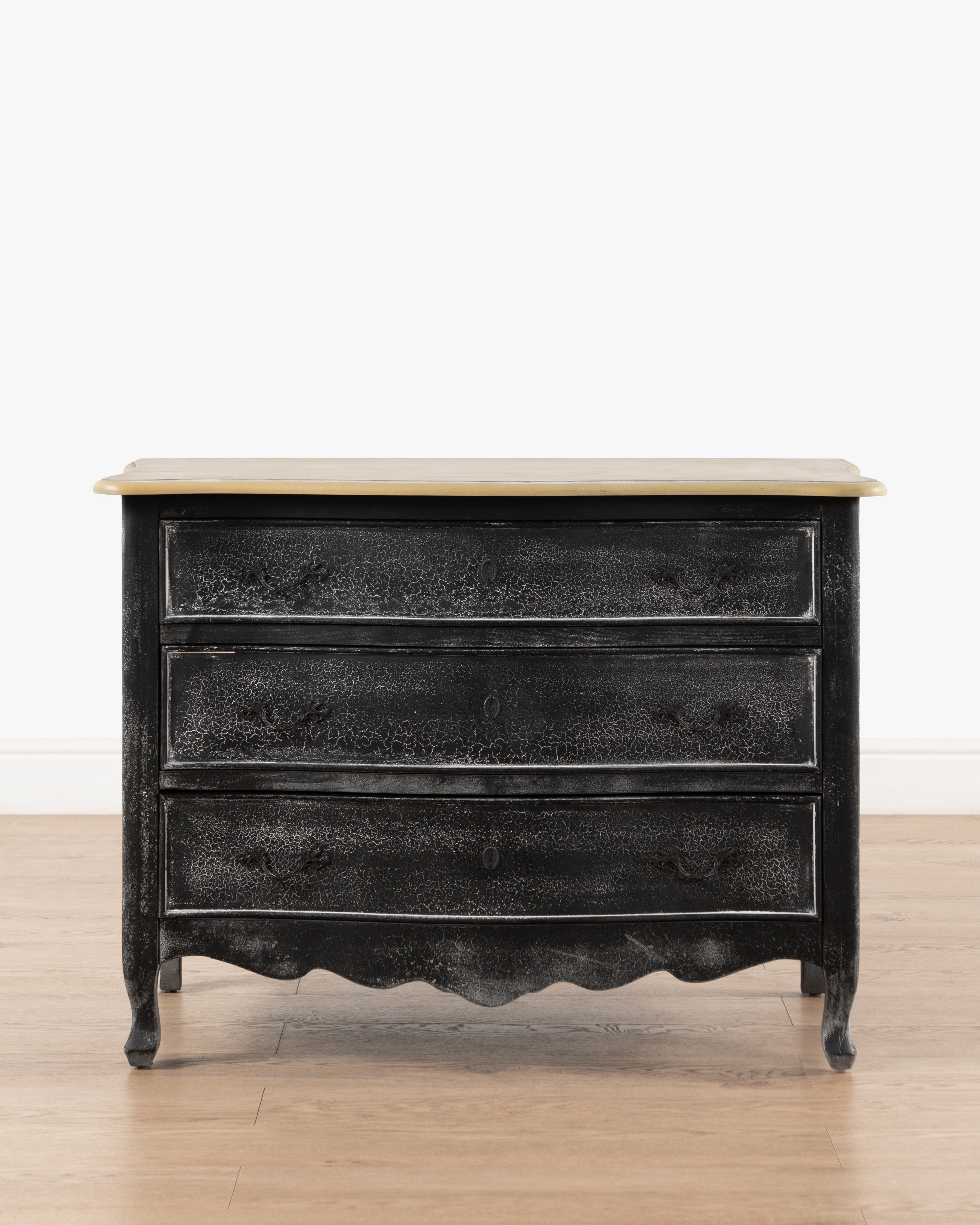 Estelle Chest of Drawers | Distressed Black