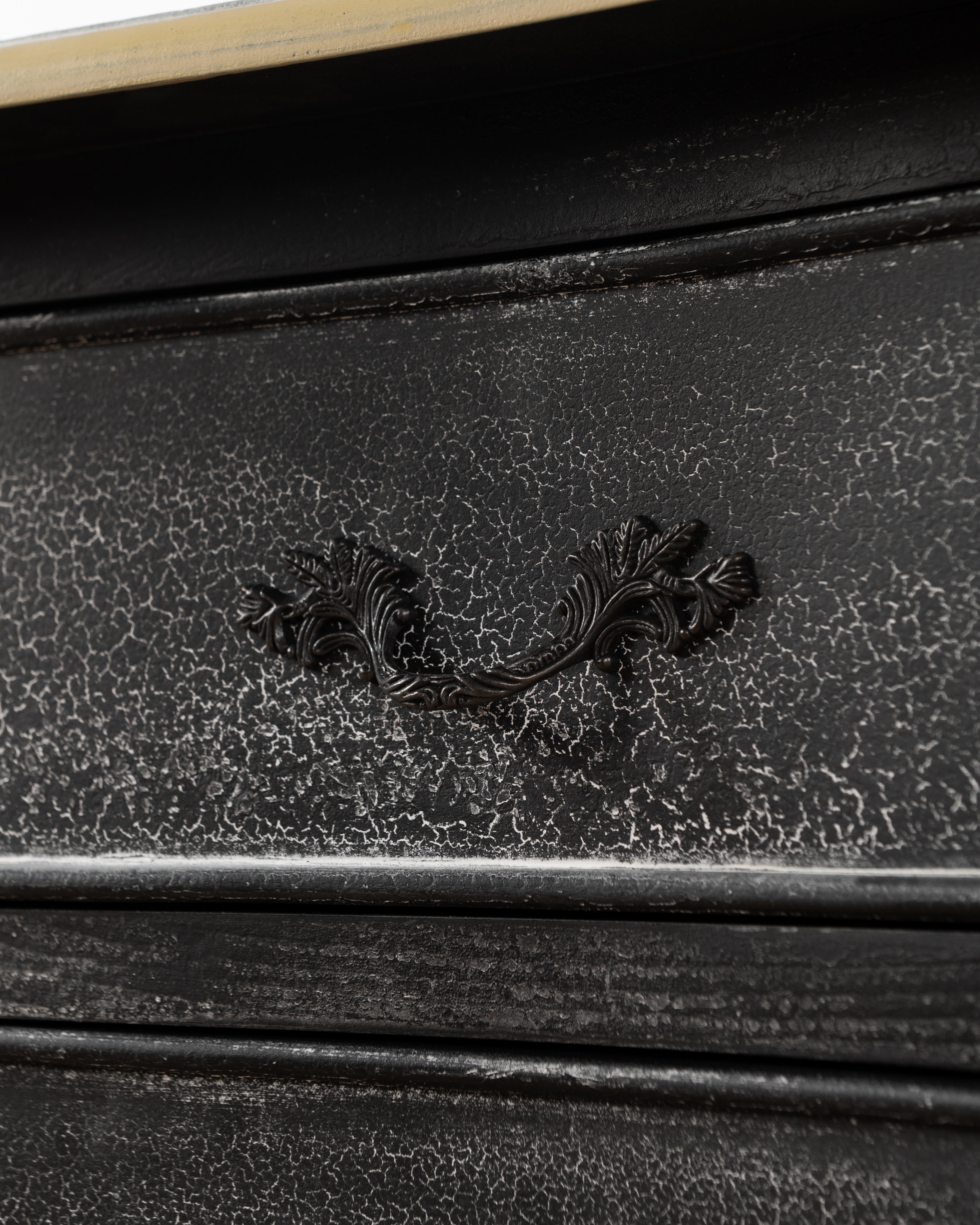 Estelle Chest of Drawers | Distressed Black