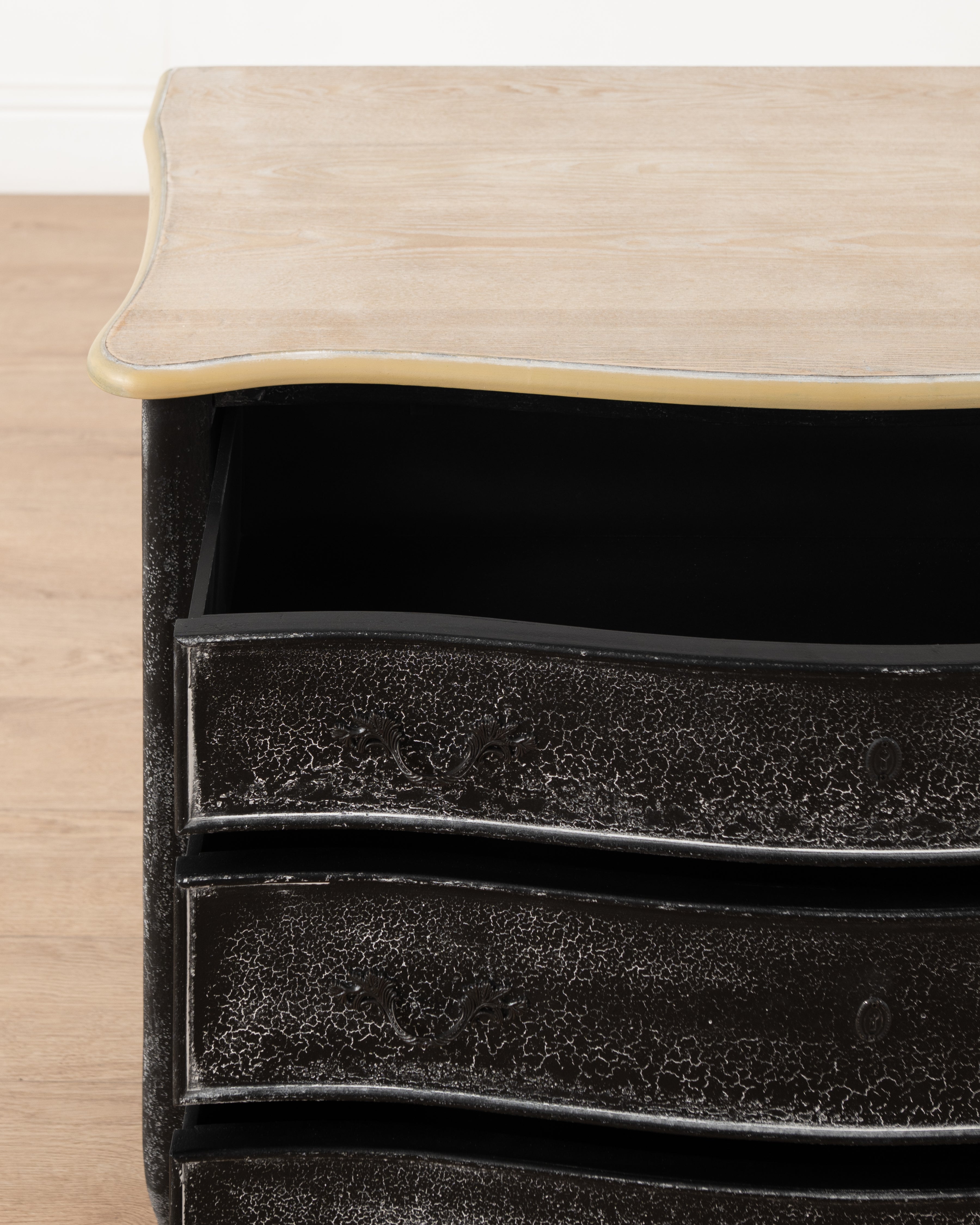 Estelle Chest of Drawers | Distressed Black