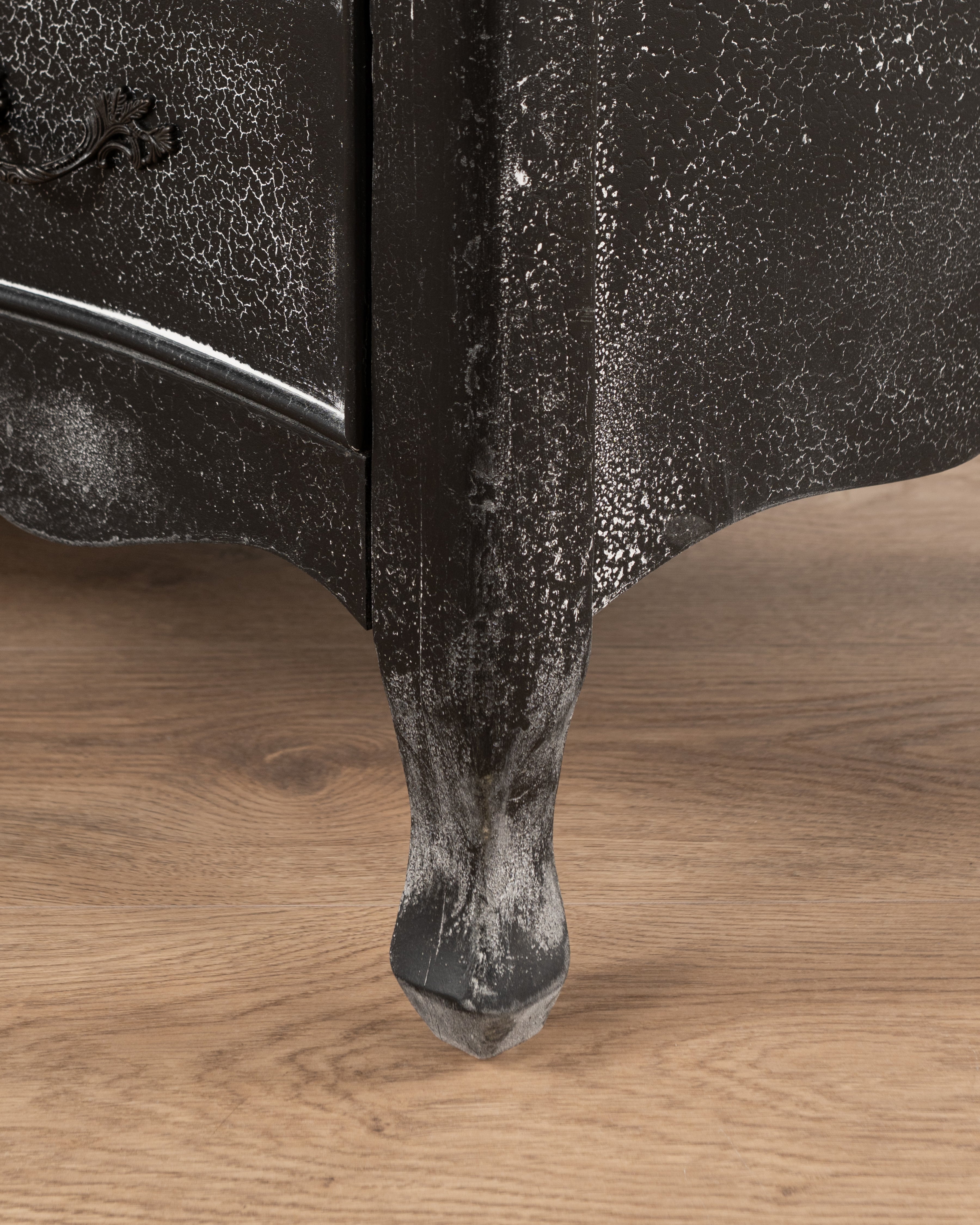 Estelle Chest of Drawers | Distressed Black