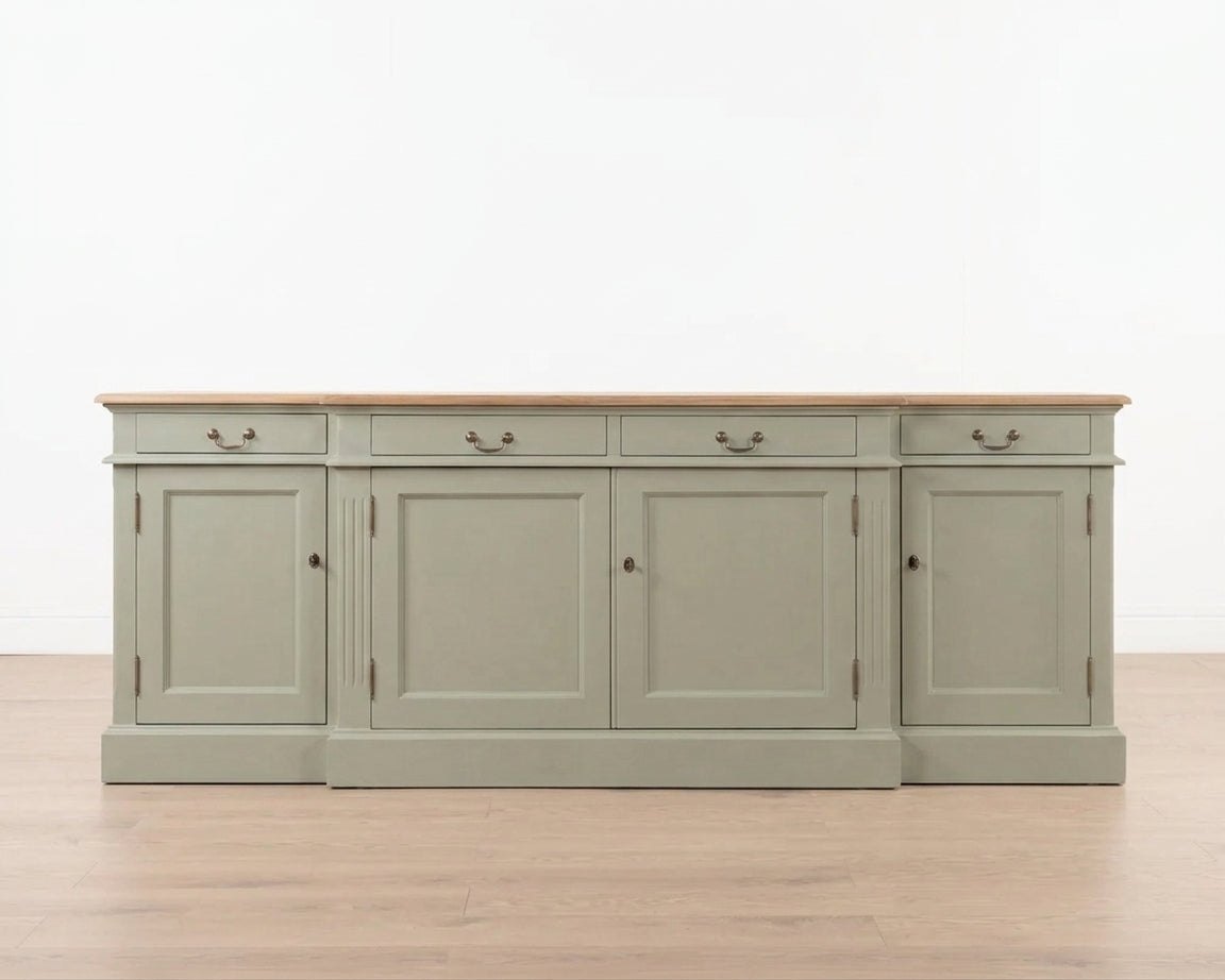 Hampshire Server | Weathered Oak And Biscuit