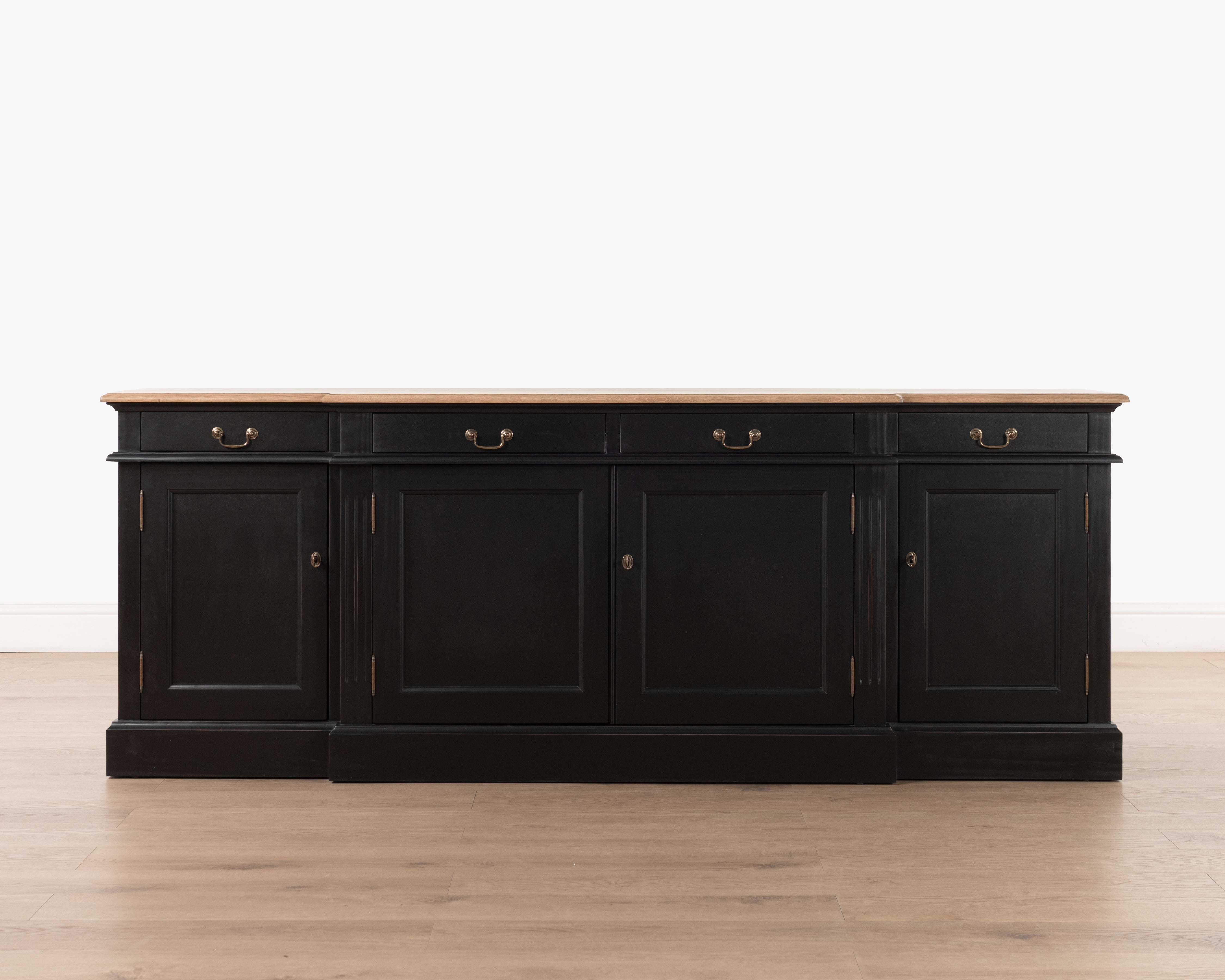 Hampshire Server | Weathered Oak and Black Matt