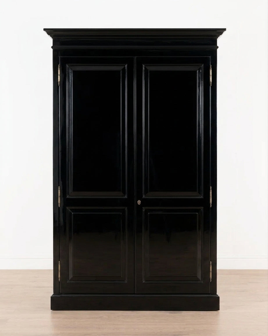 Hampshire 2 Door Wardrobe | Black Lacquer