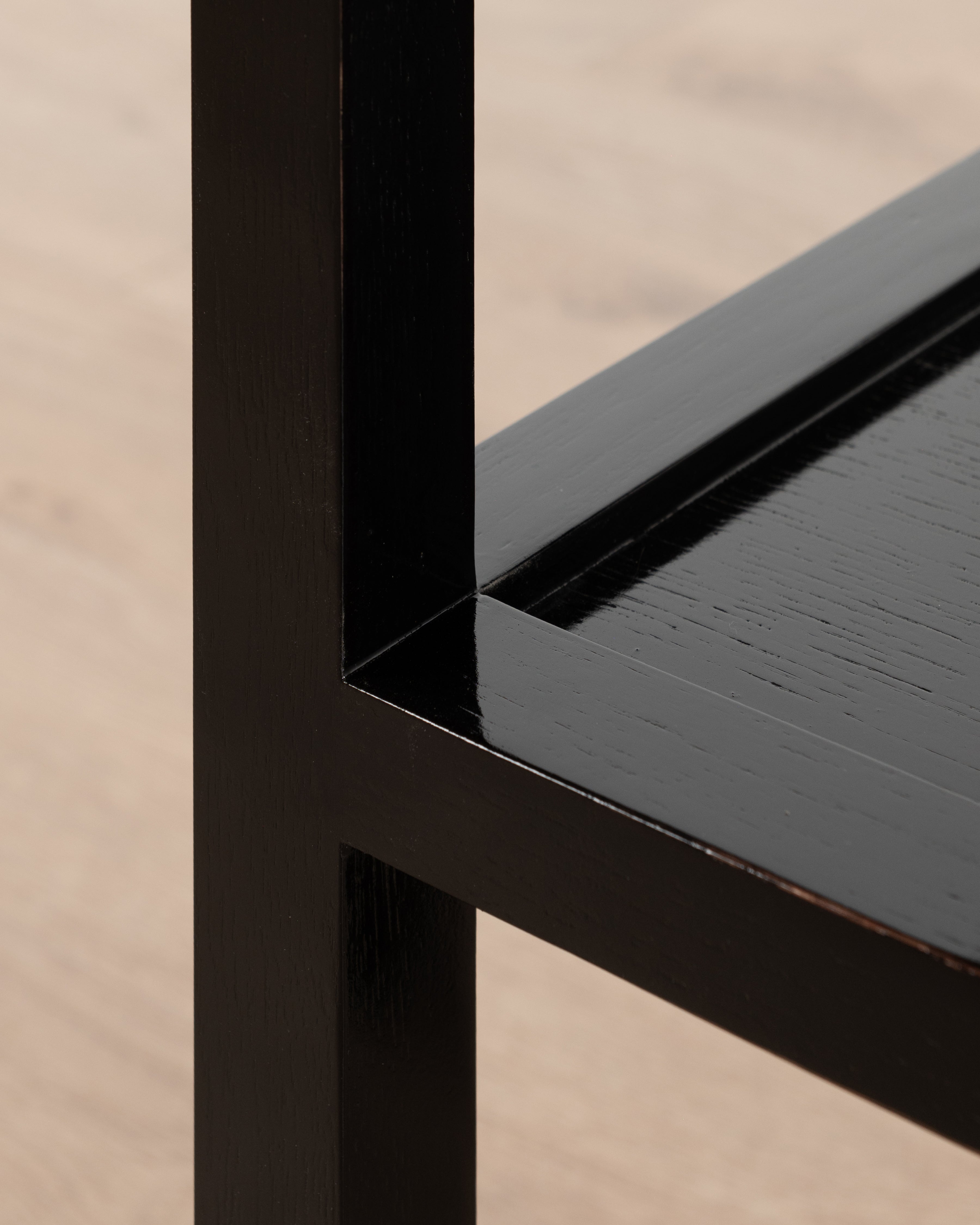 Ping Bedside Table | Black Lacquer