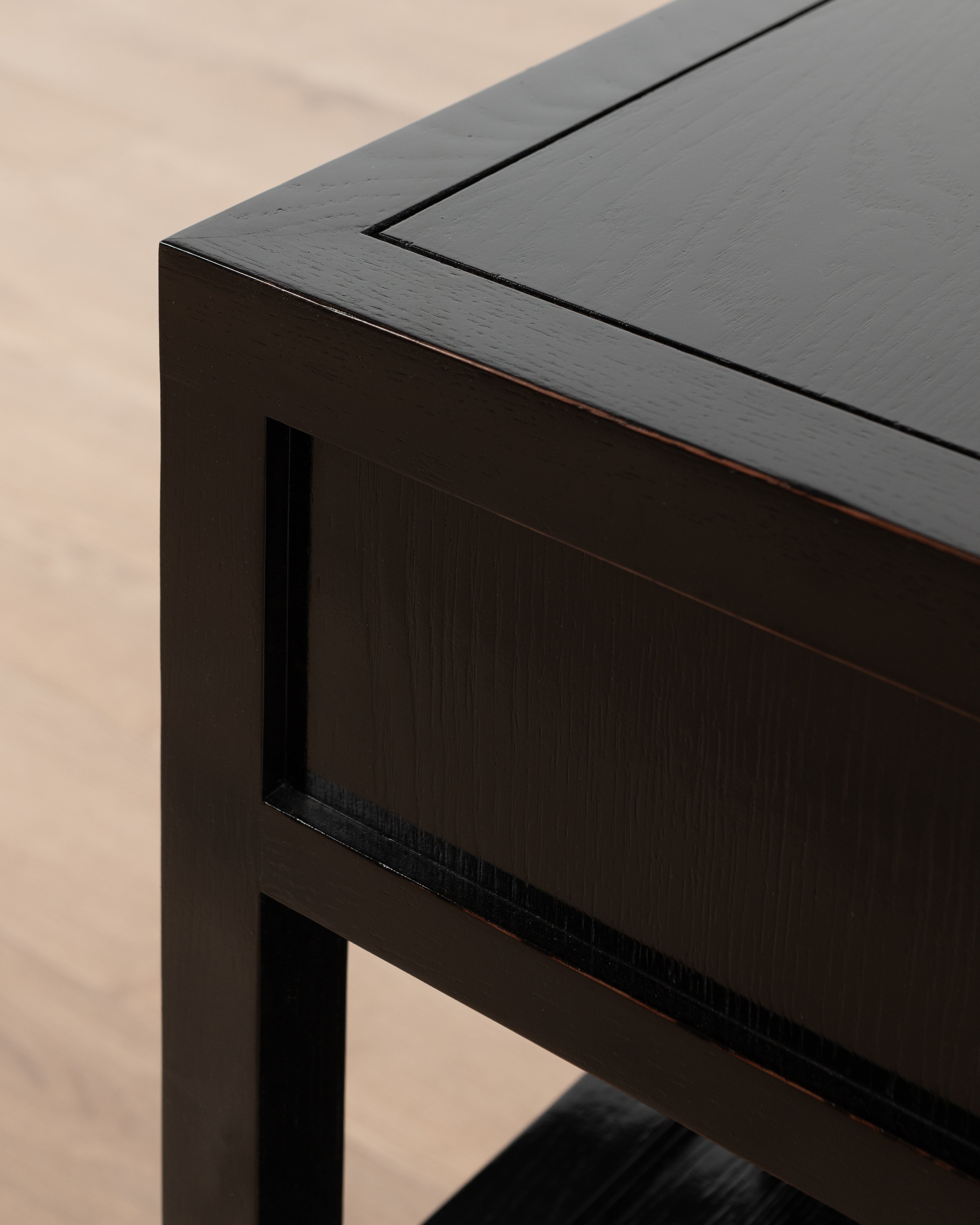 Ping Bedside Table | Black Lacquer