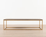 Manhattan Coffee table | Antique Weathered Oak & Gold
