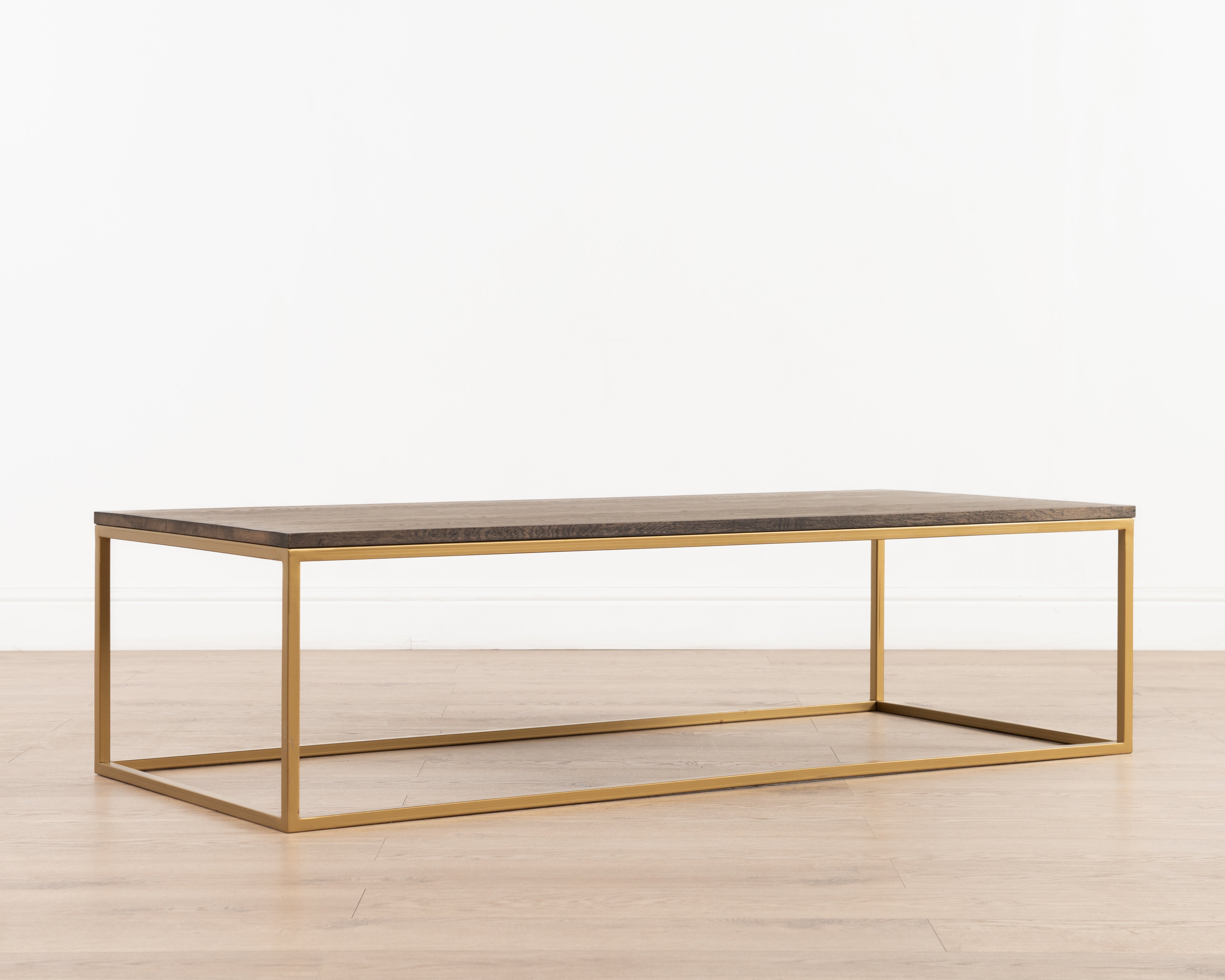 Manhattan Coffee table | Antique Weathered Oak & Gold