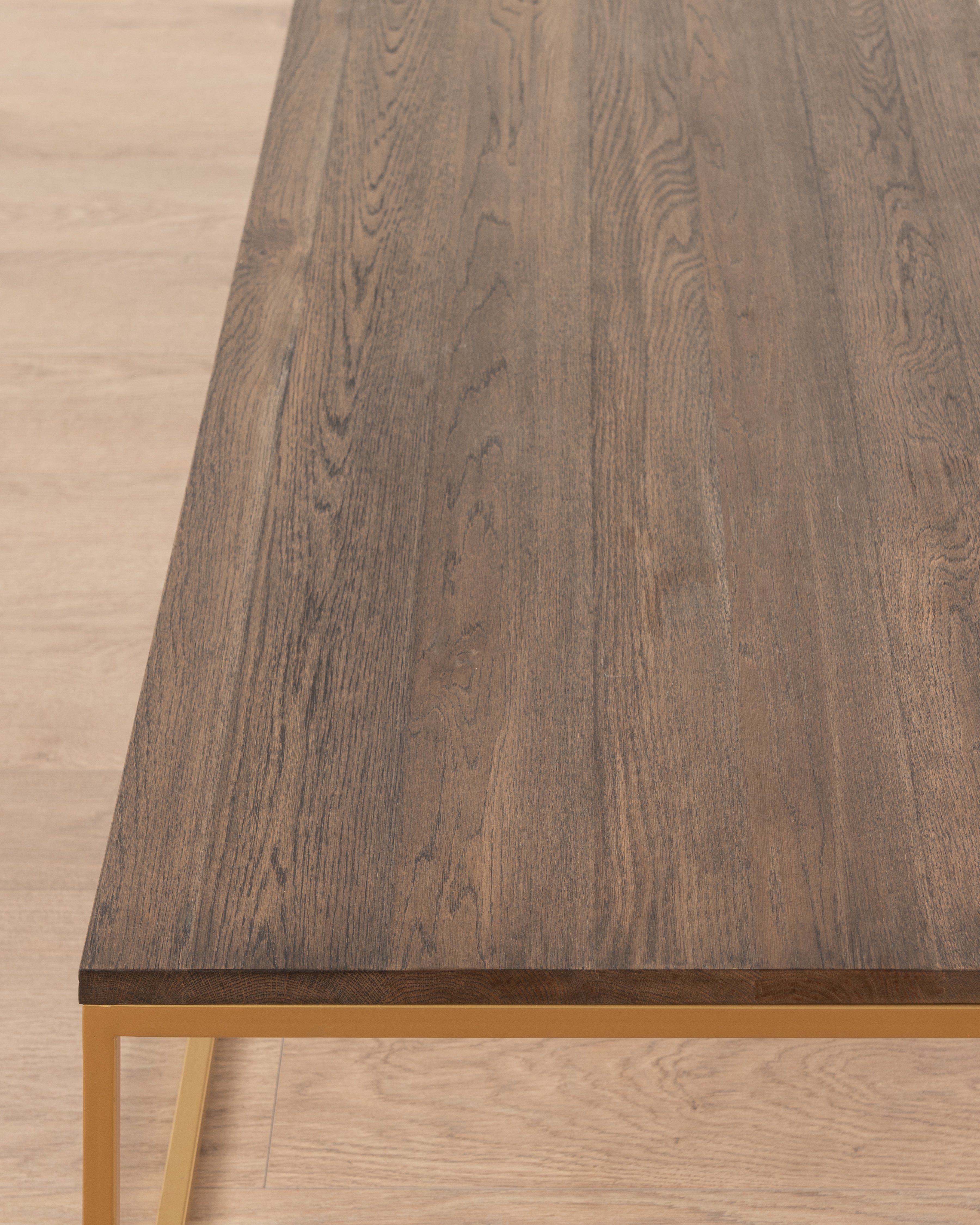 Manhattan Coffee table | Antique Weathered Oak & Gold
