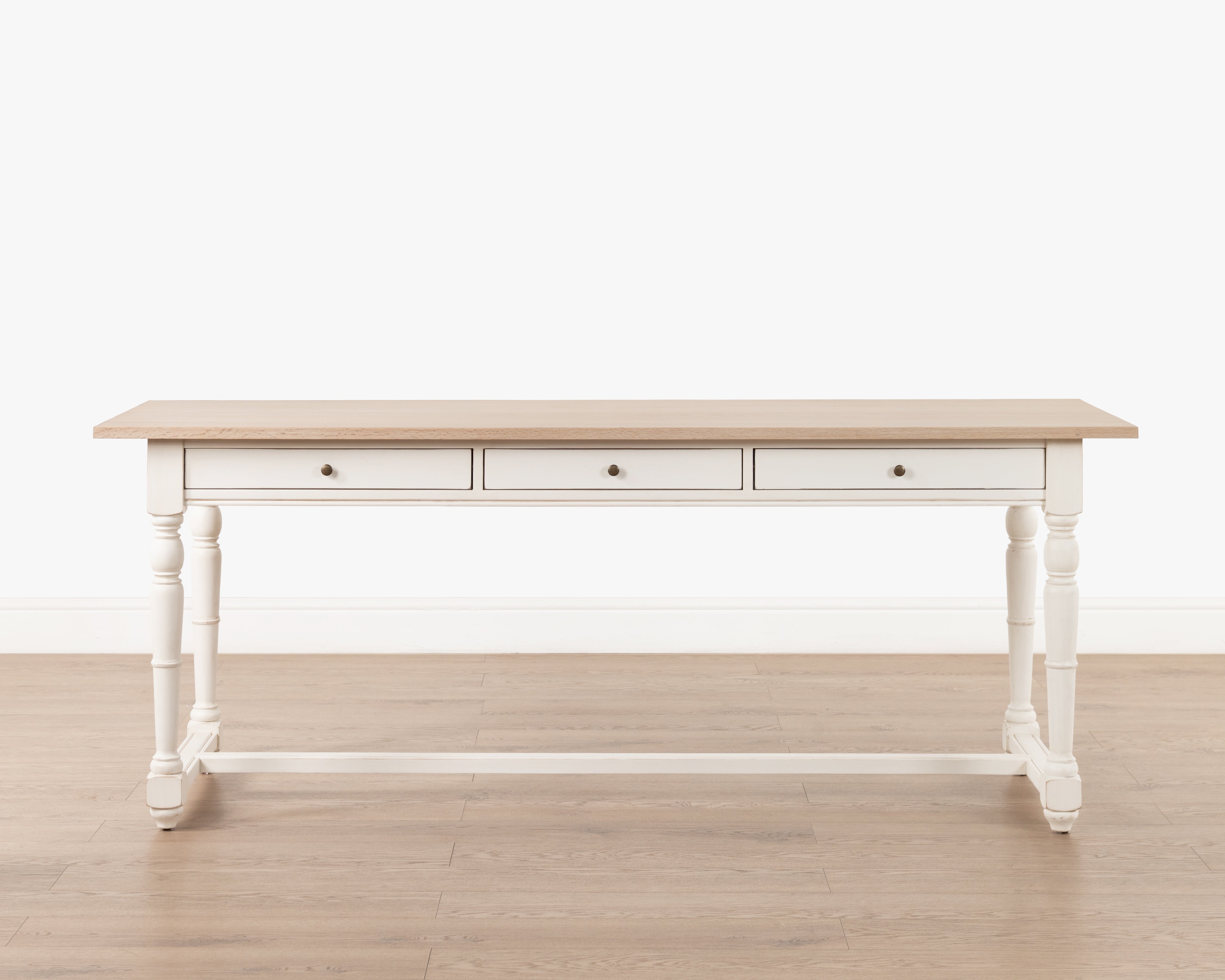 Oxford desk | White wash Oak & Antique White