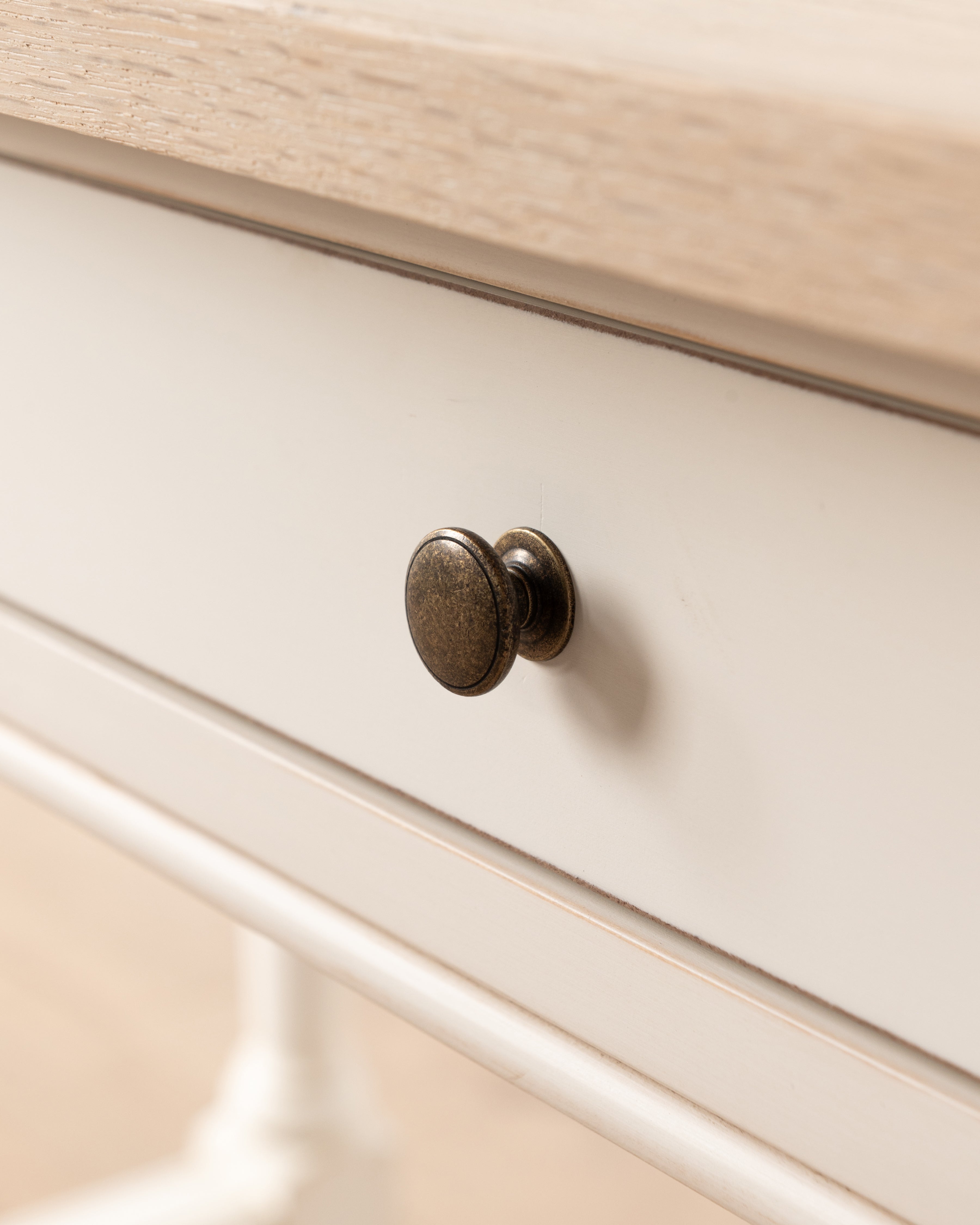 Oxford desk | White washed Oak & Antique White