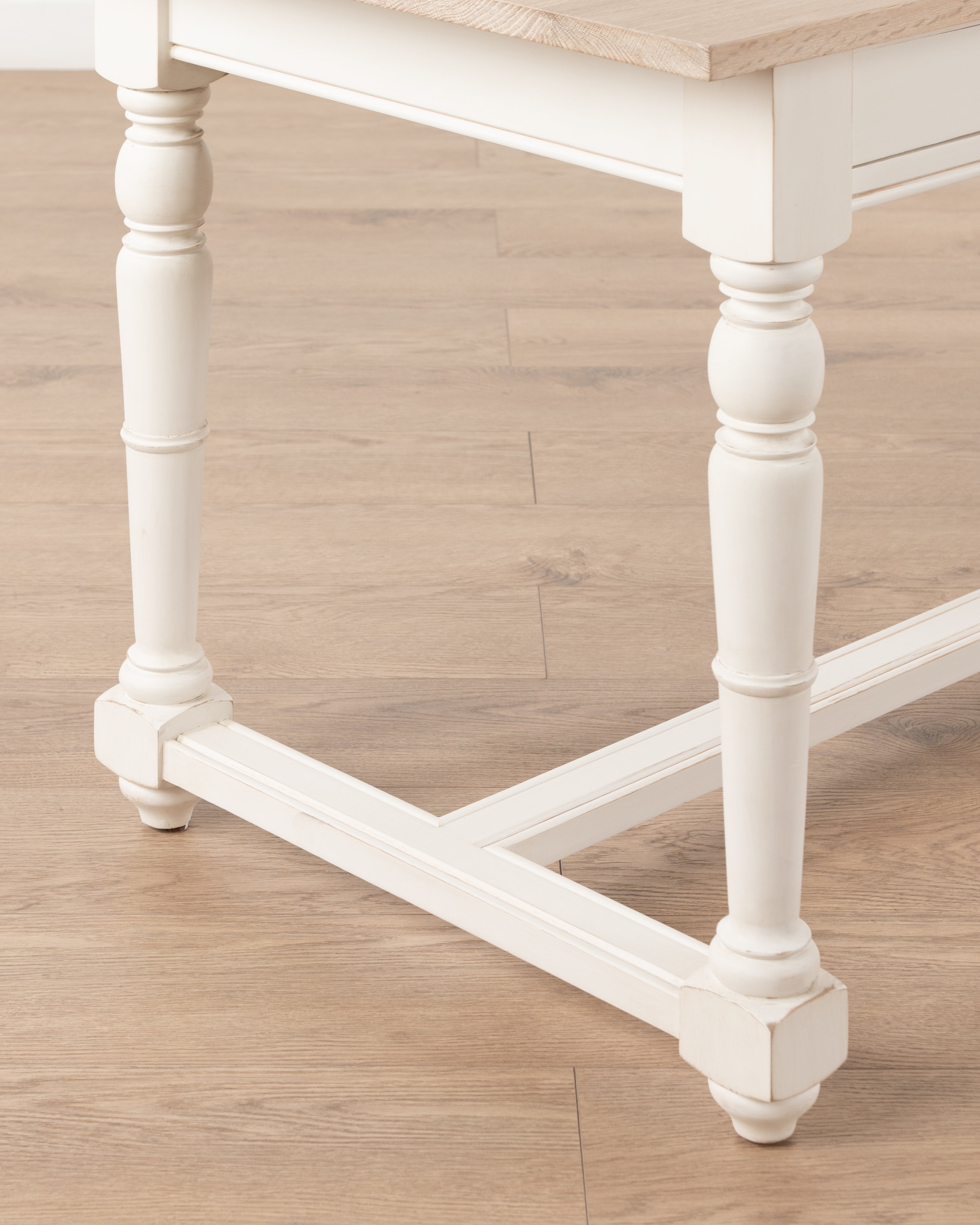 Oxford desk | White washed Oak & Antique White