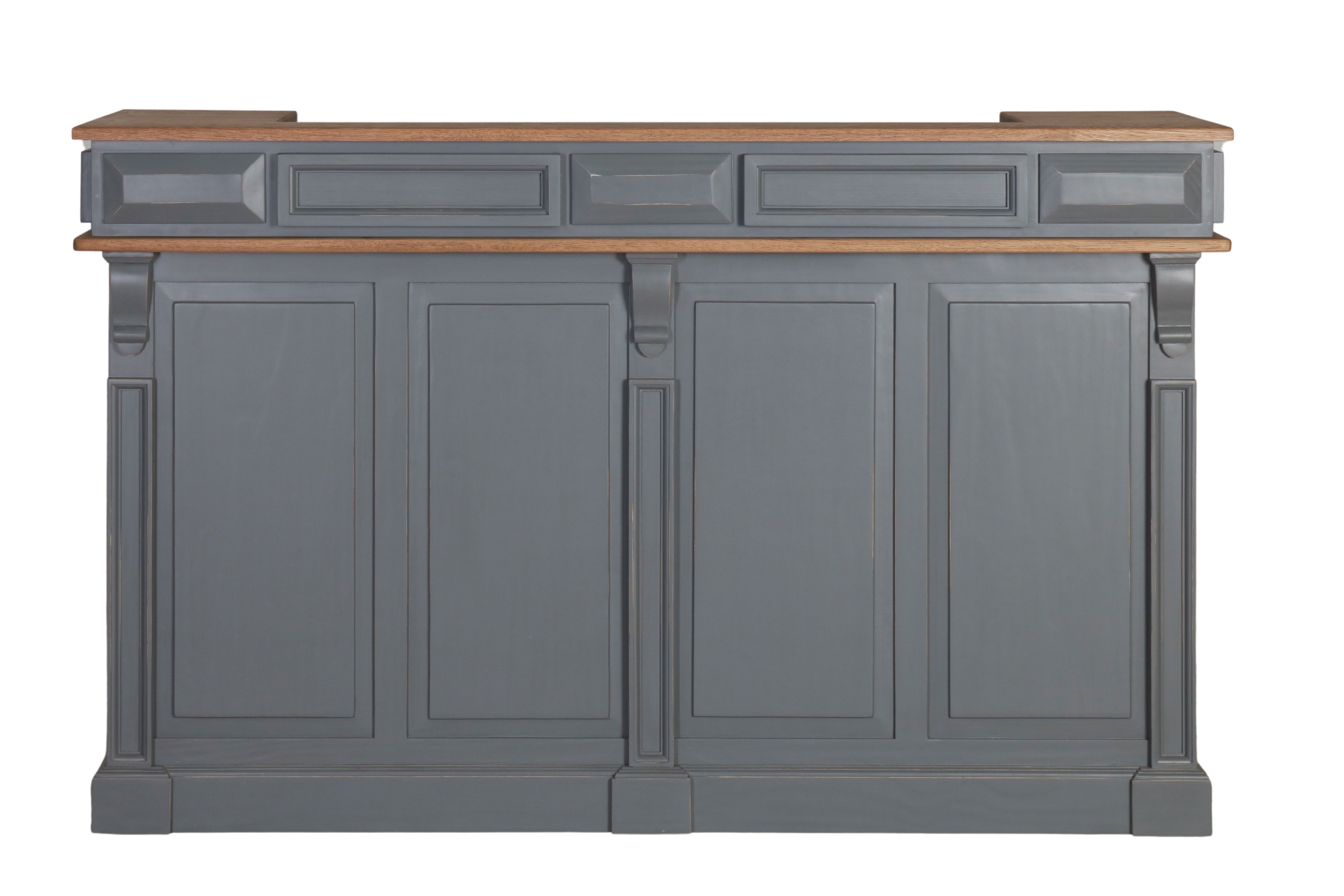 Boden Bar Table | Weathered Oak & Chimney Sweep Grey