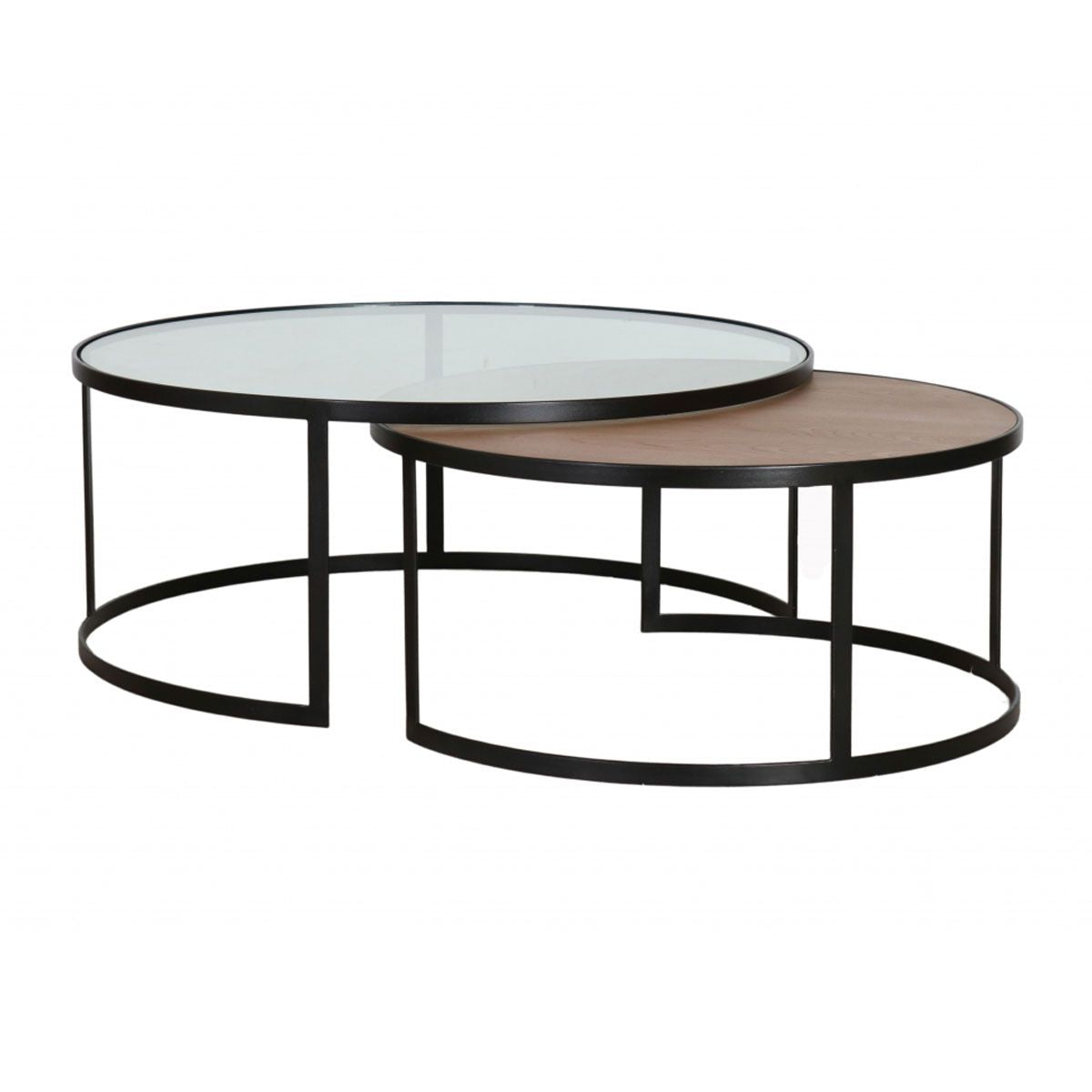 Manhattan Nested Coffee table with glass top