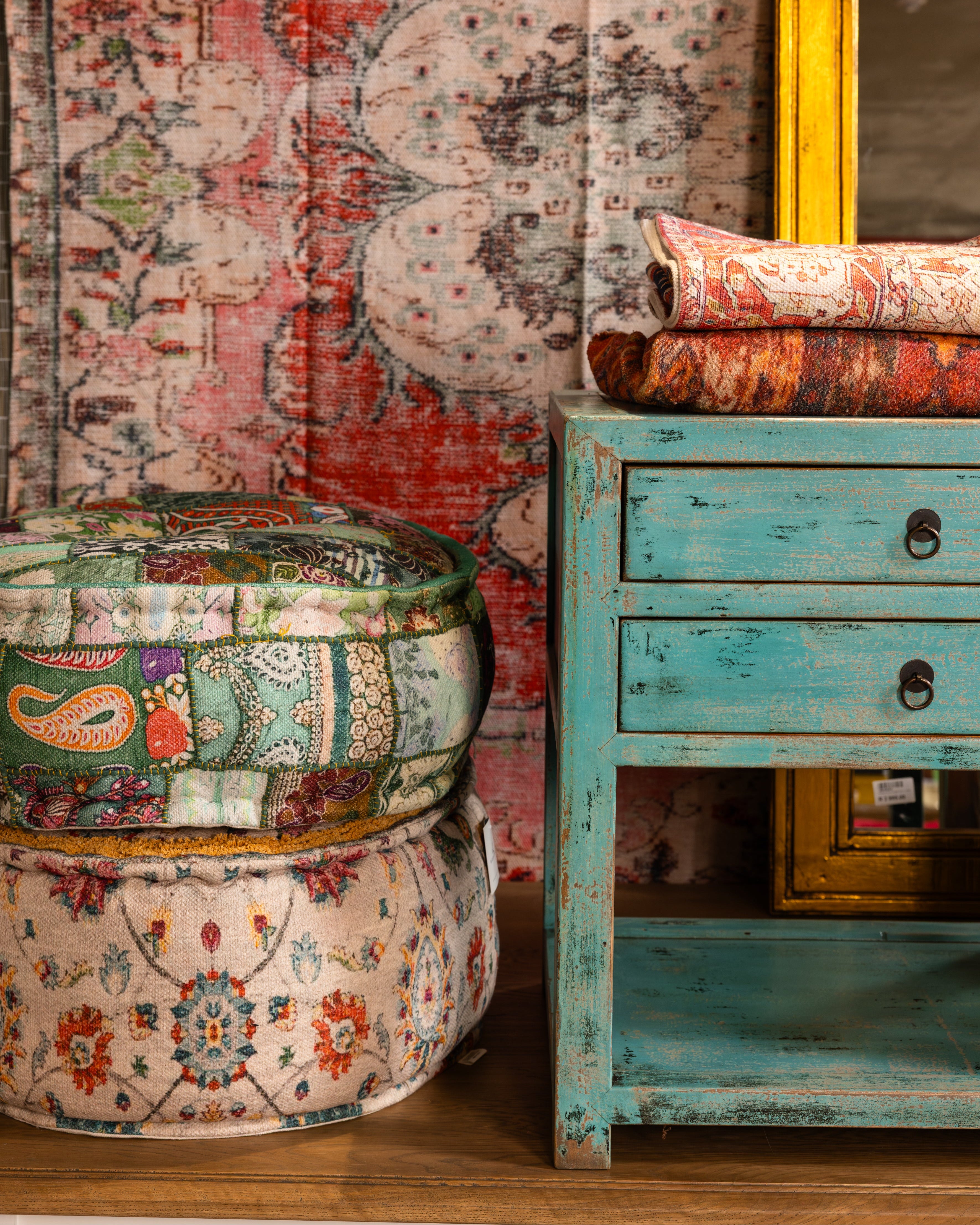 Vosburg Bedside Table | Blue