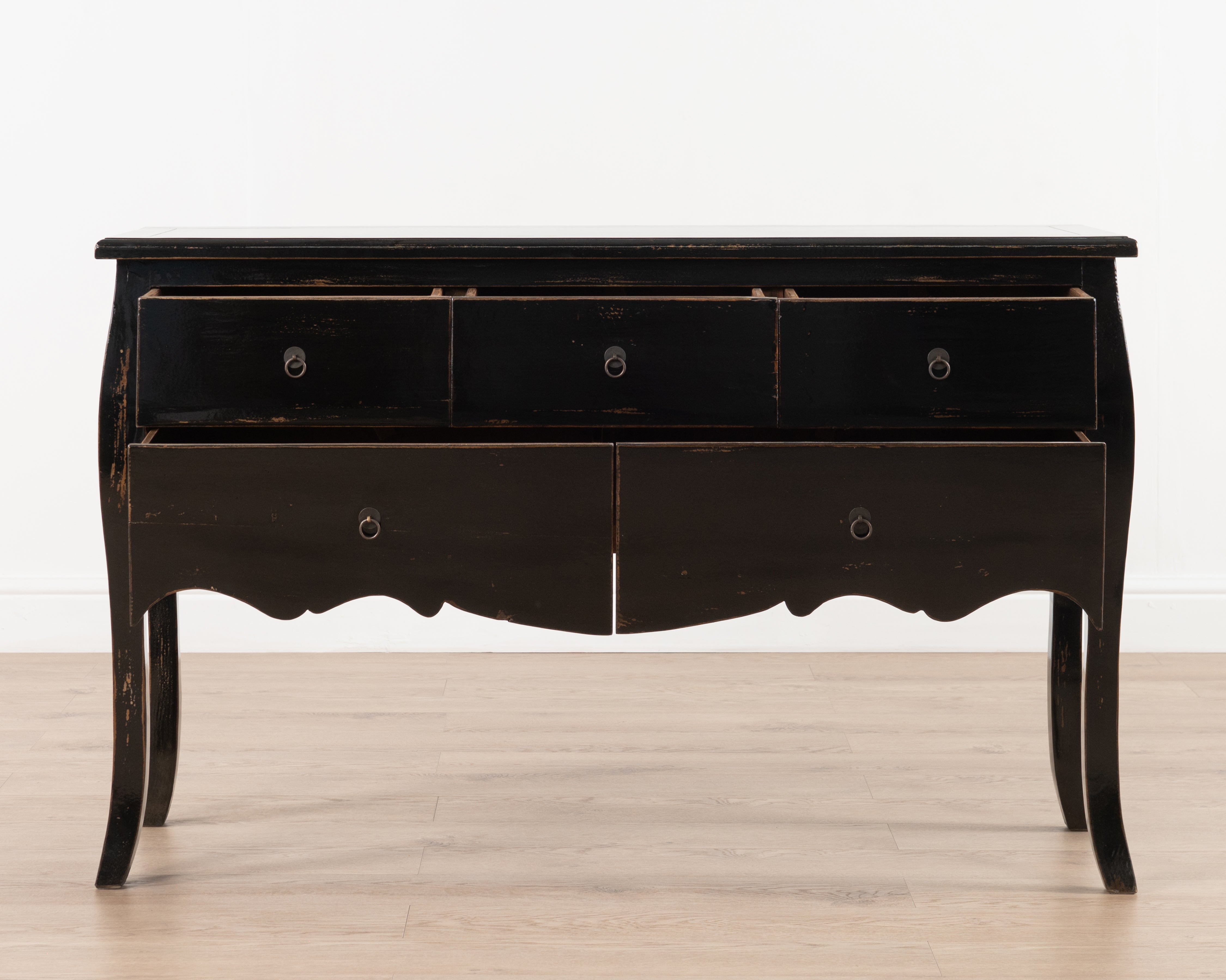 Indochine Fujian console table with drawers | Black