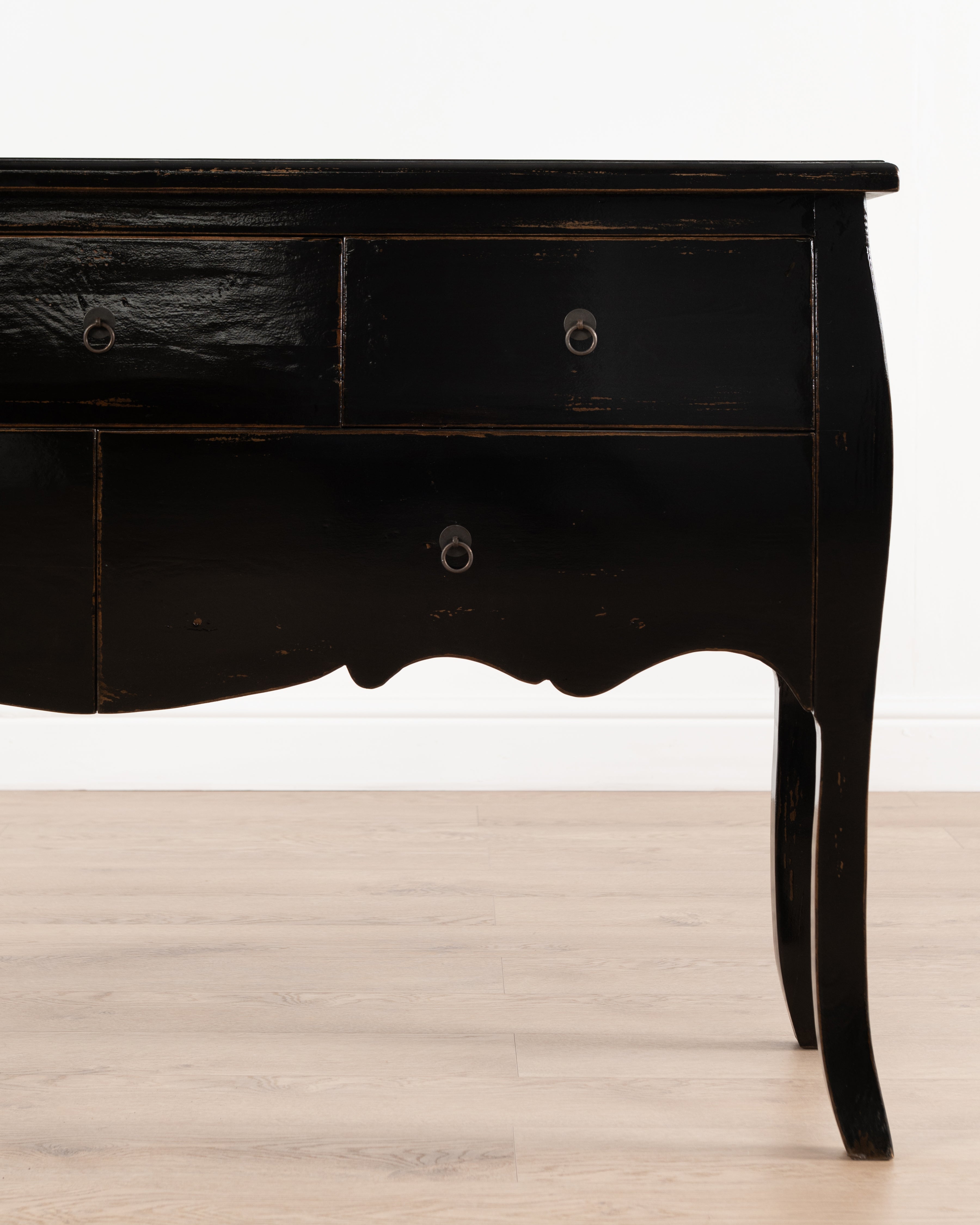 Indochine Fujian console table with drawers | Black