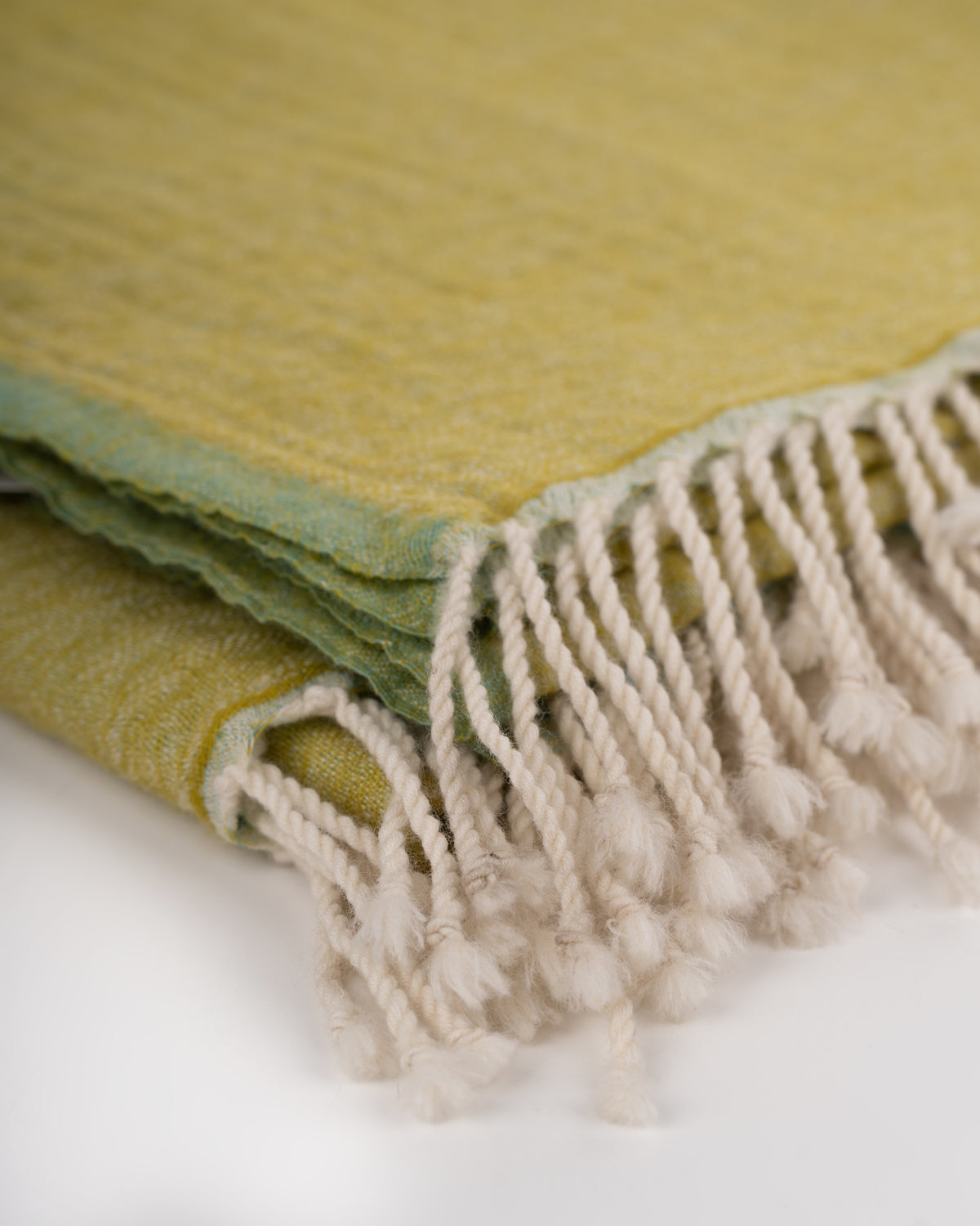 Wool Throw | Lime Green