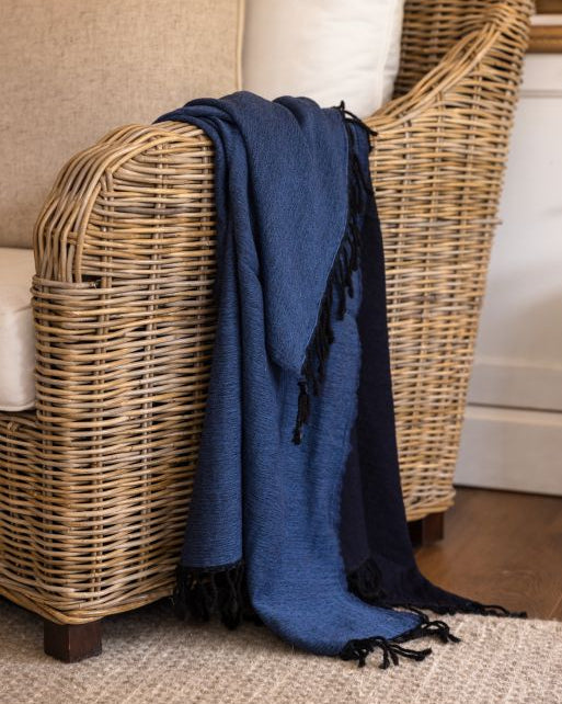 Wool Throw | Navy