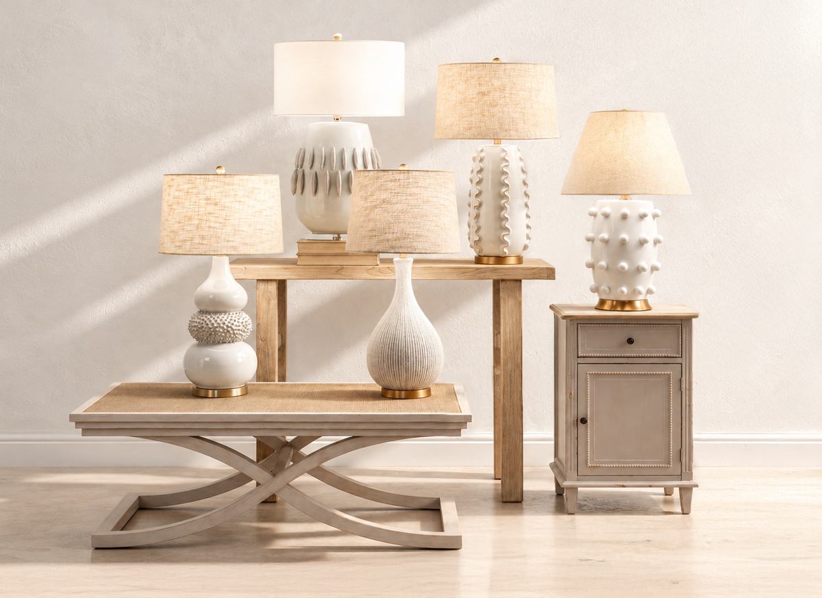 Gilded Pearl Lamp