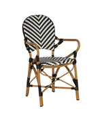 Brioche Chevron Dining Armchair | Black